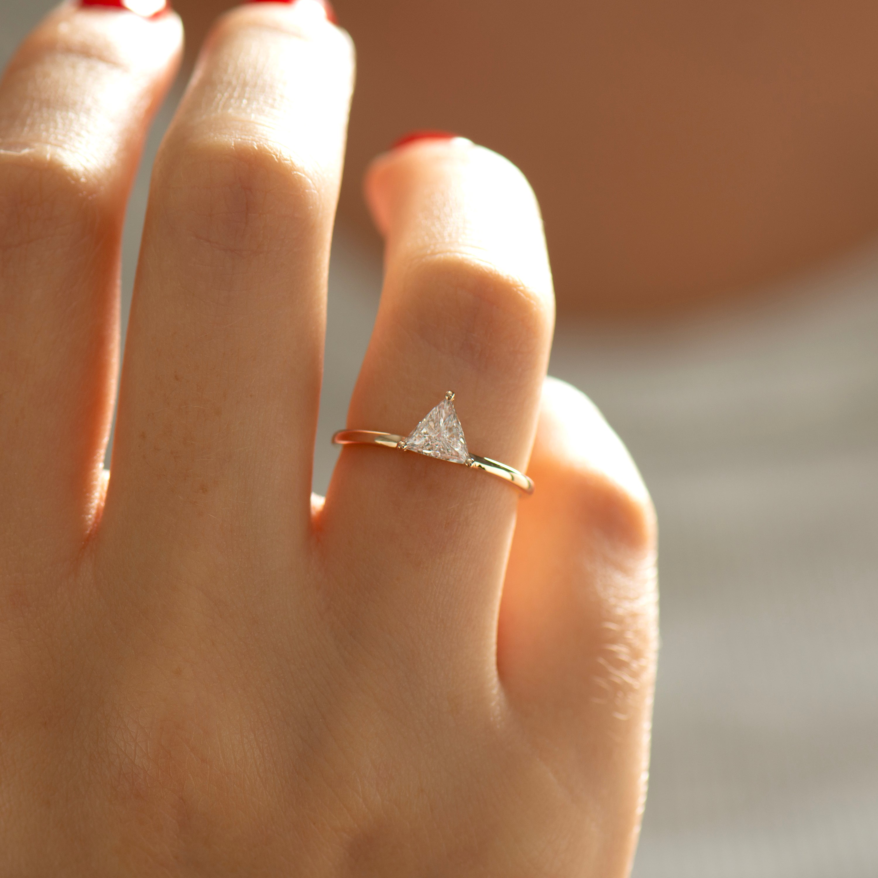 Triangle Engagement Ring