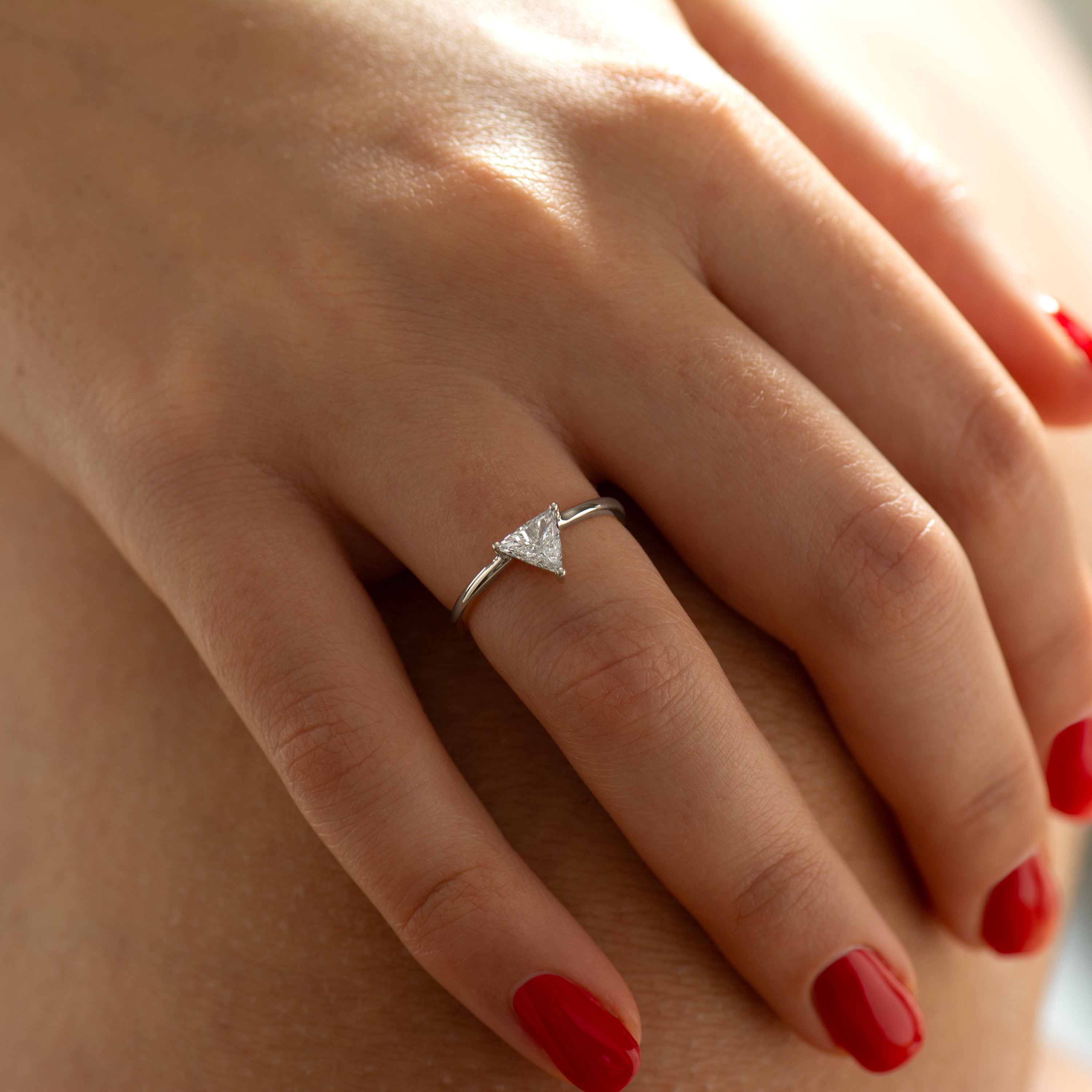 Triangle Engagement Ring