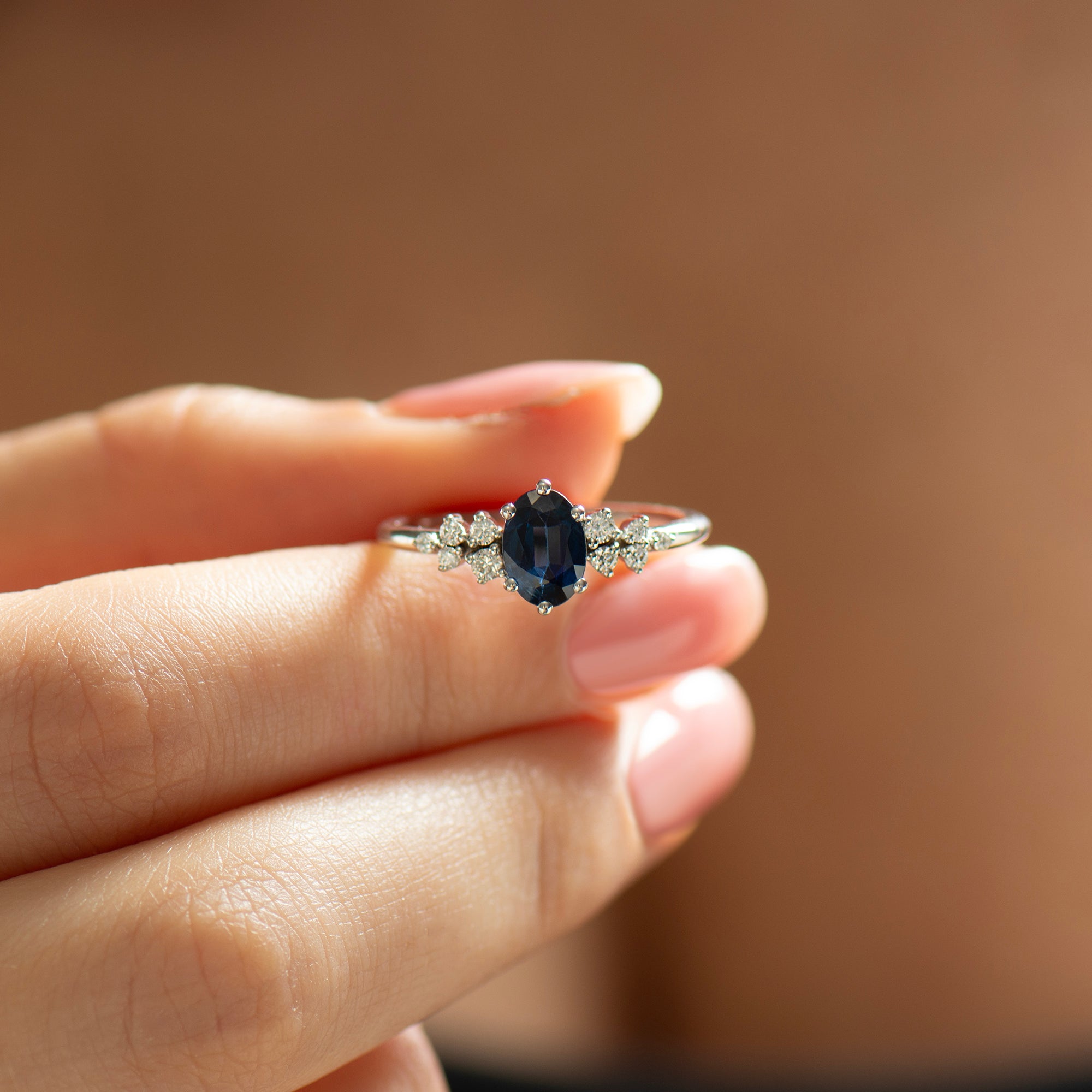 Blue Sapphire Engagement Ring