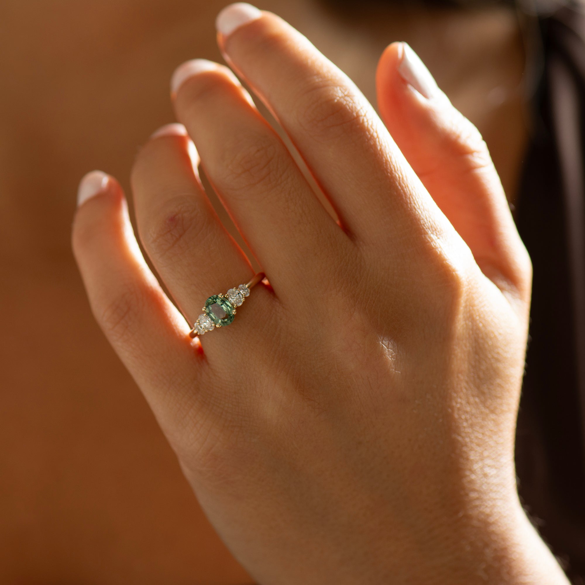 Clouds Sapphire Ring