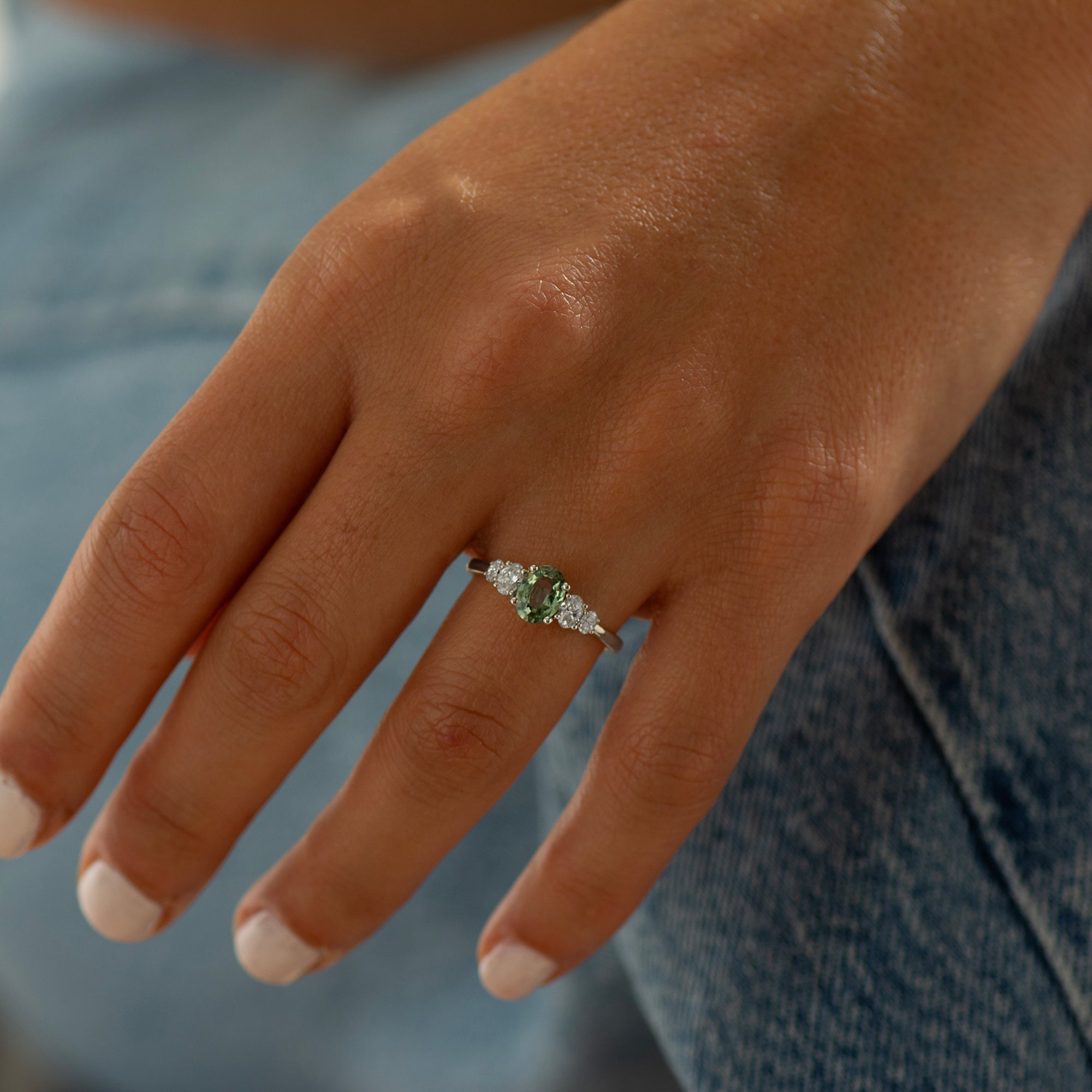 Clouds Sapphire Ring