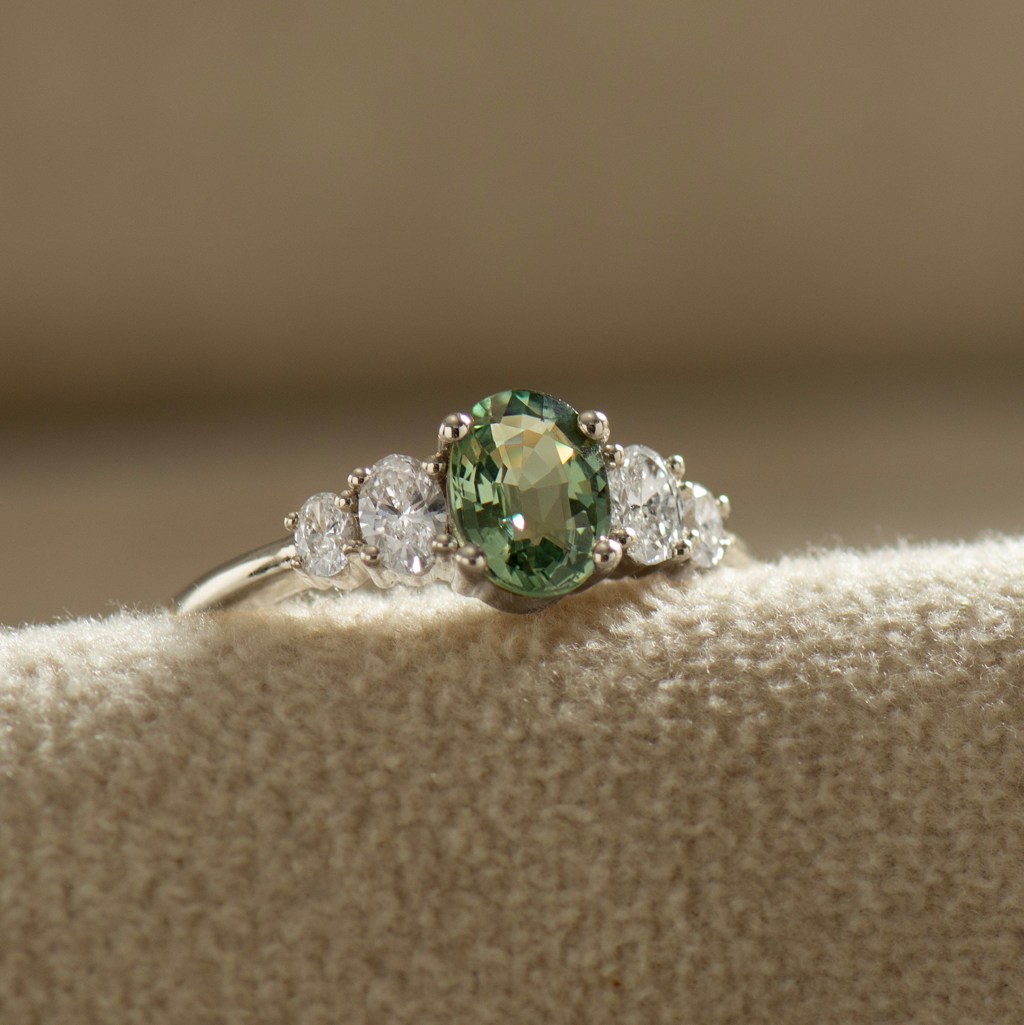 Clouds Sapphire Ring