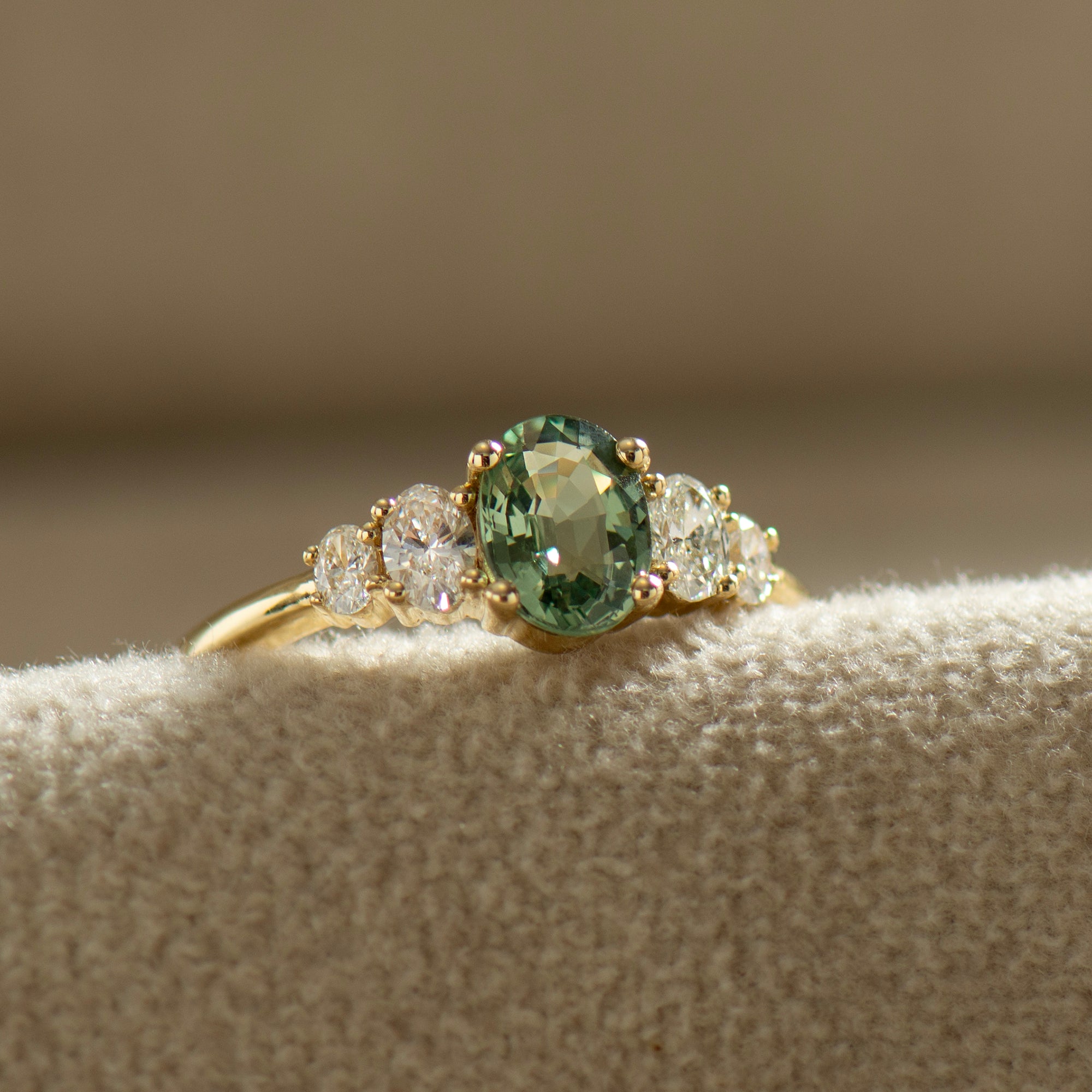 Clouds Sapphire Ring