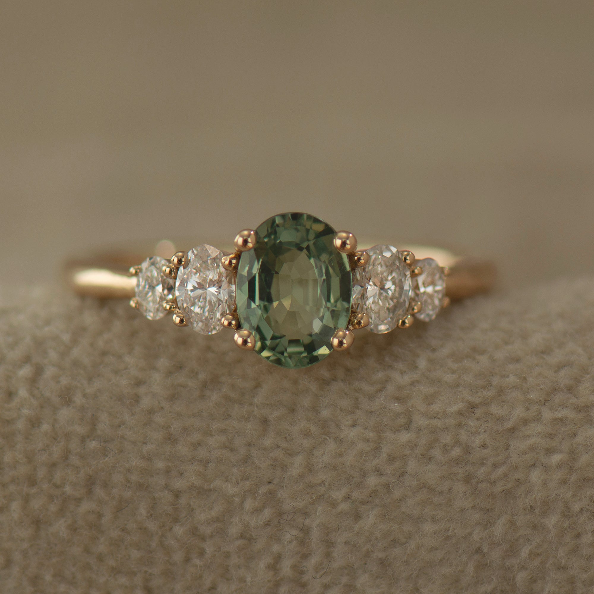 Clouds Sapphire Ring