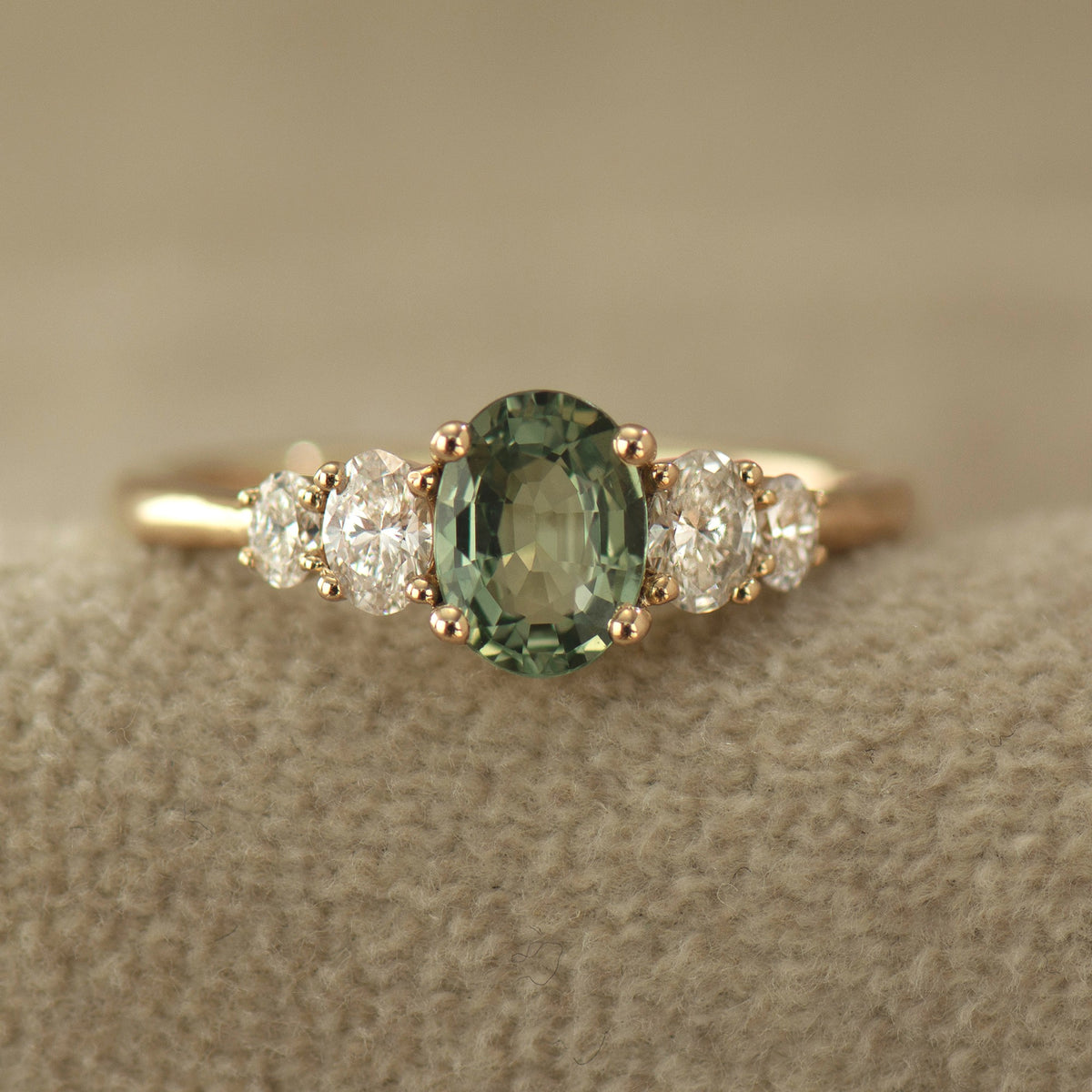 Clouds Sapphire Ring