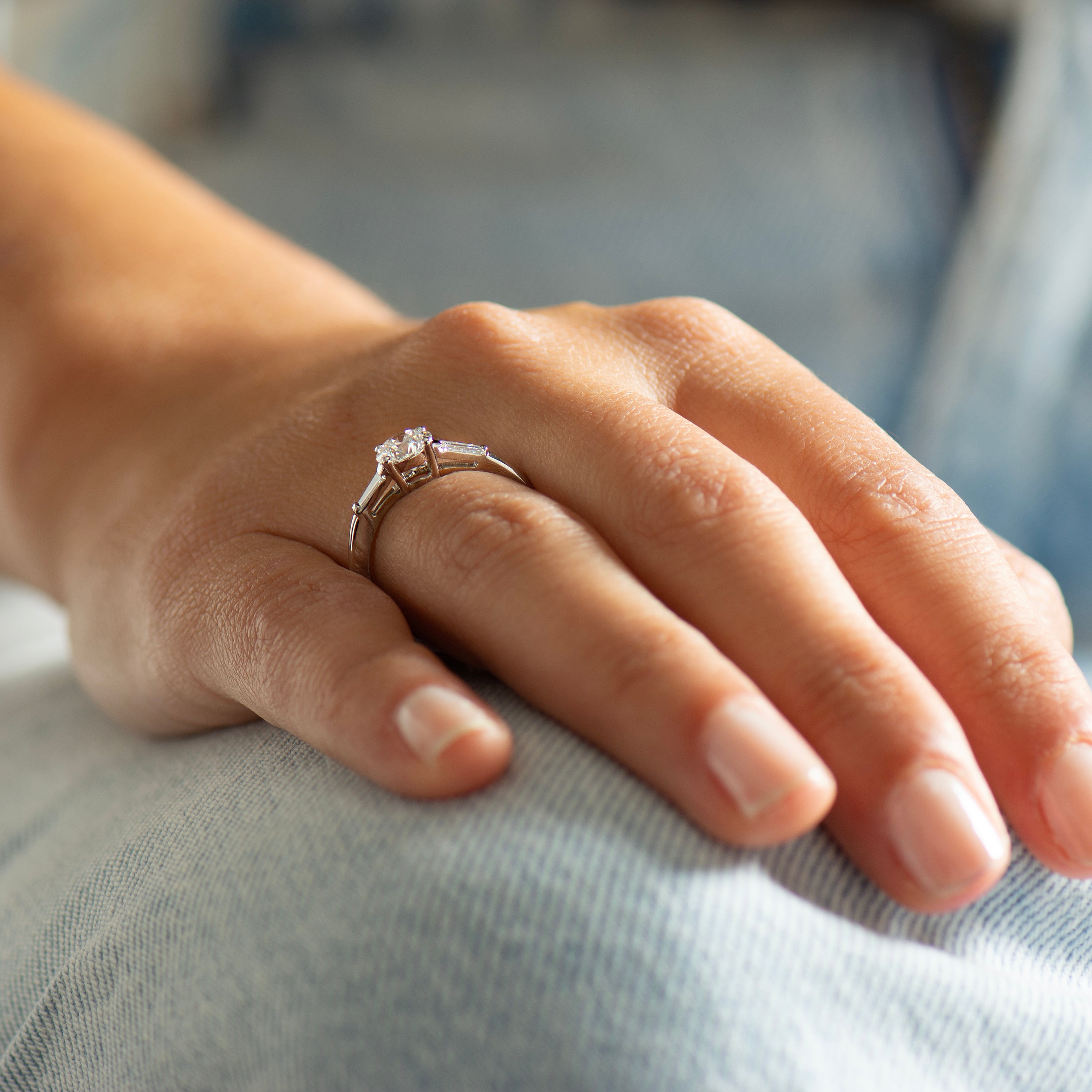 Classic Three Stone Diamond Engagement Ring