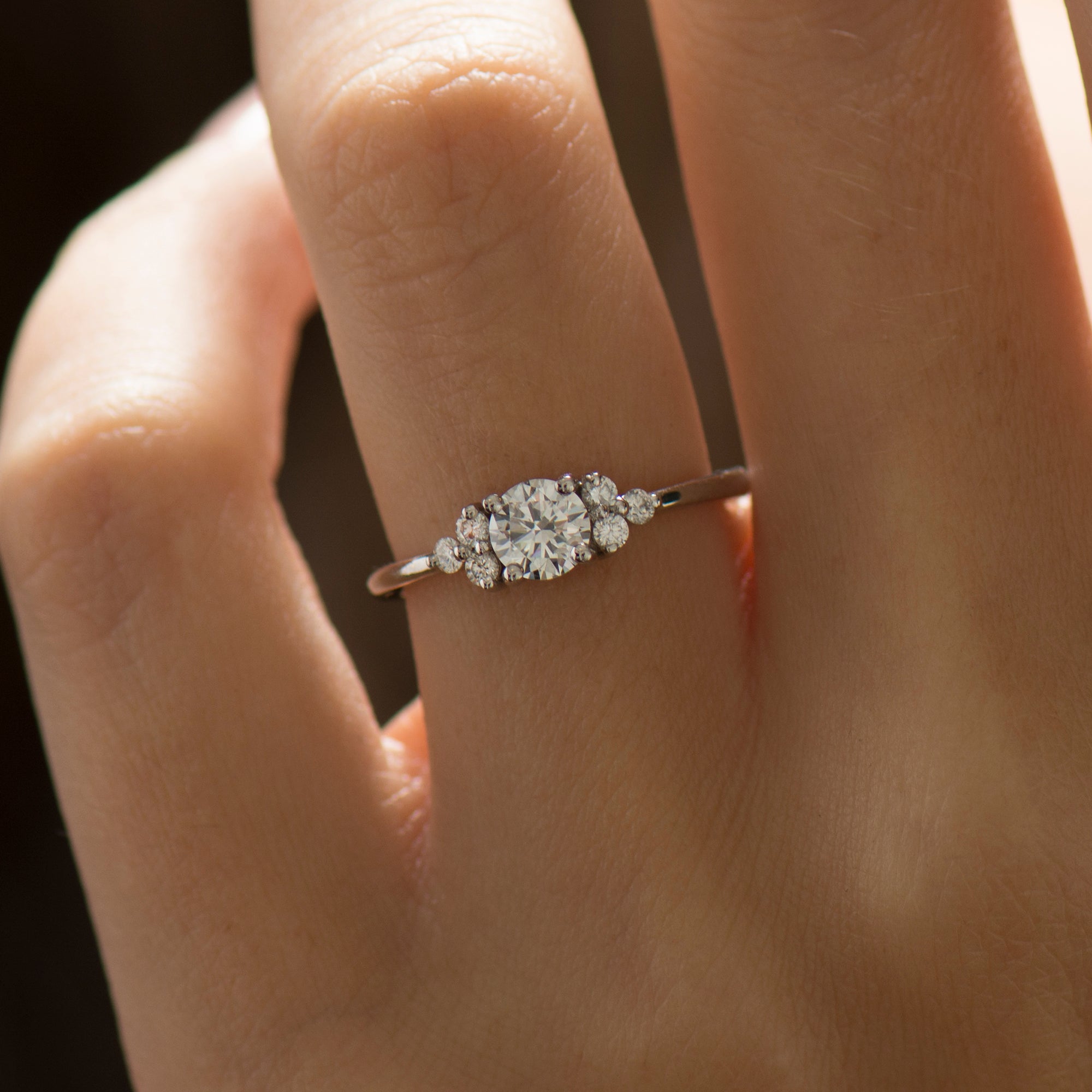Floral Engagement Ring