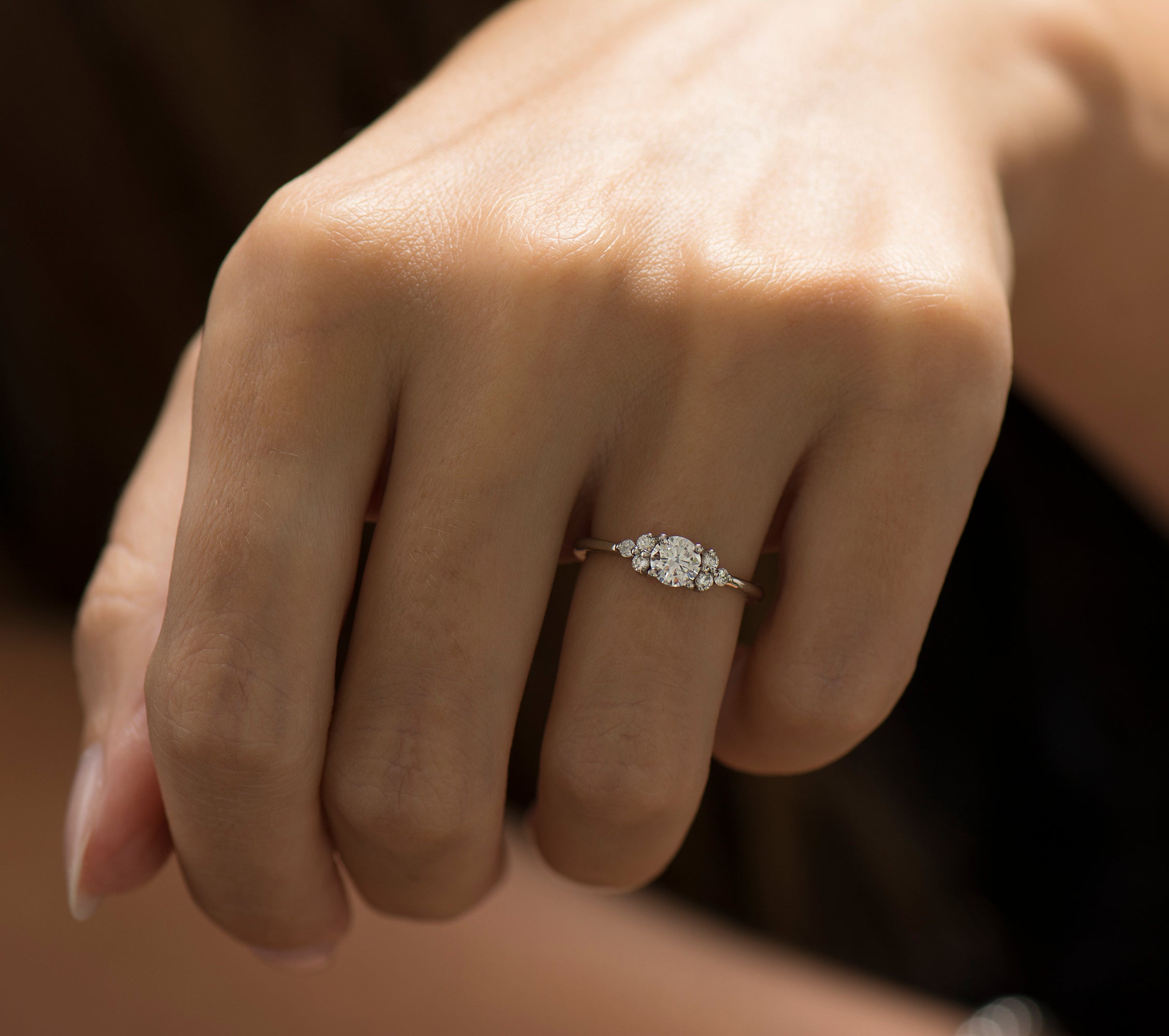 Floral Engagement Ring