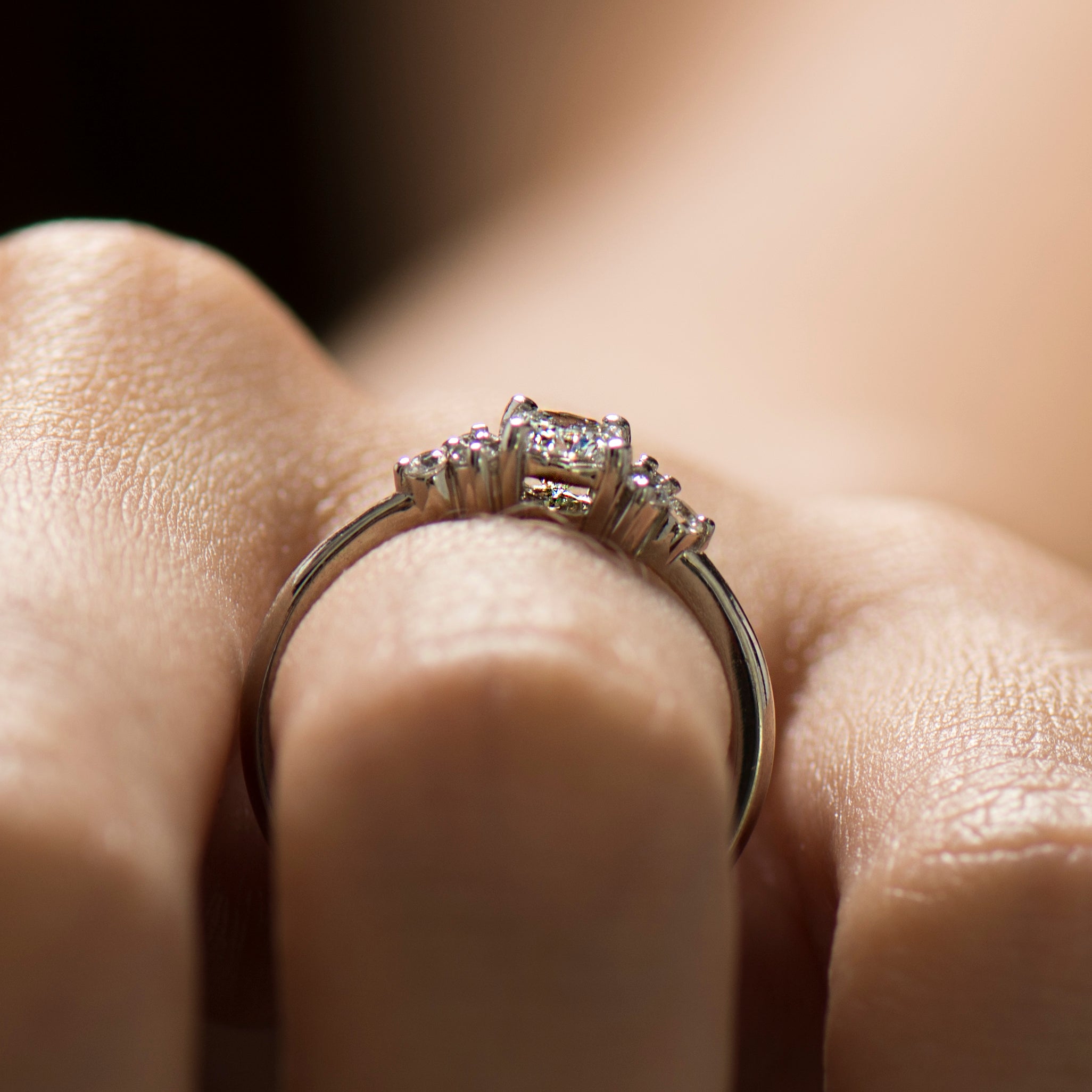 Floral Engagement Ring