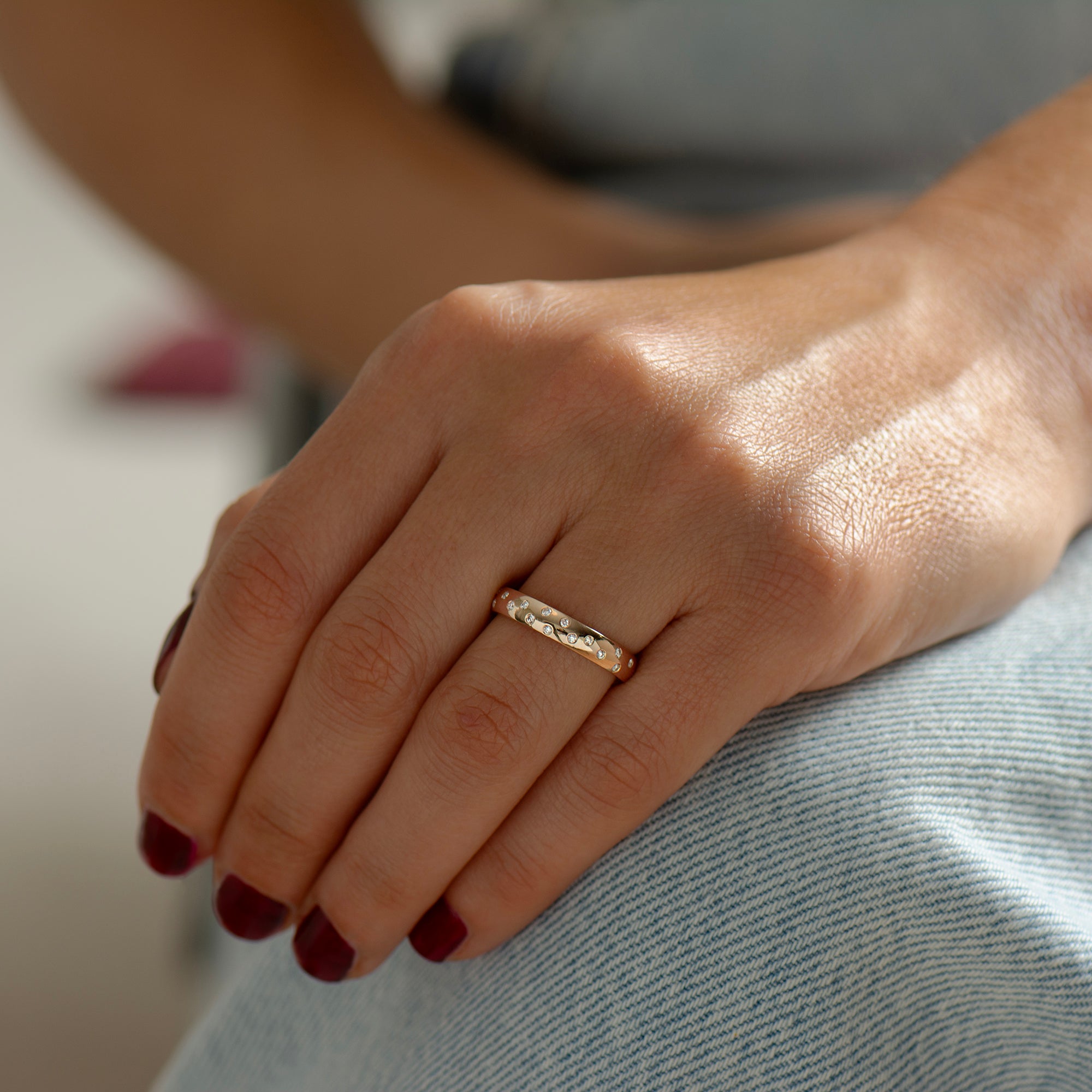 Scattered Diamond Ring