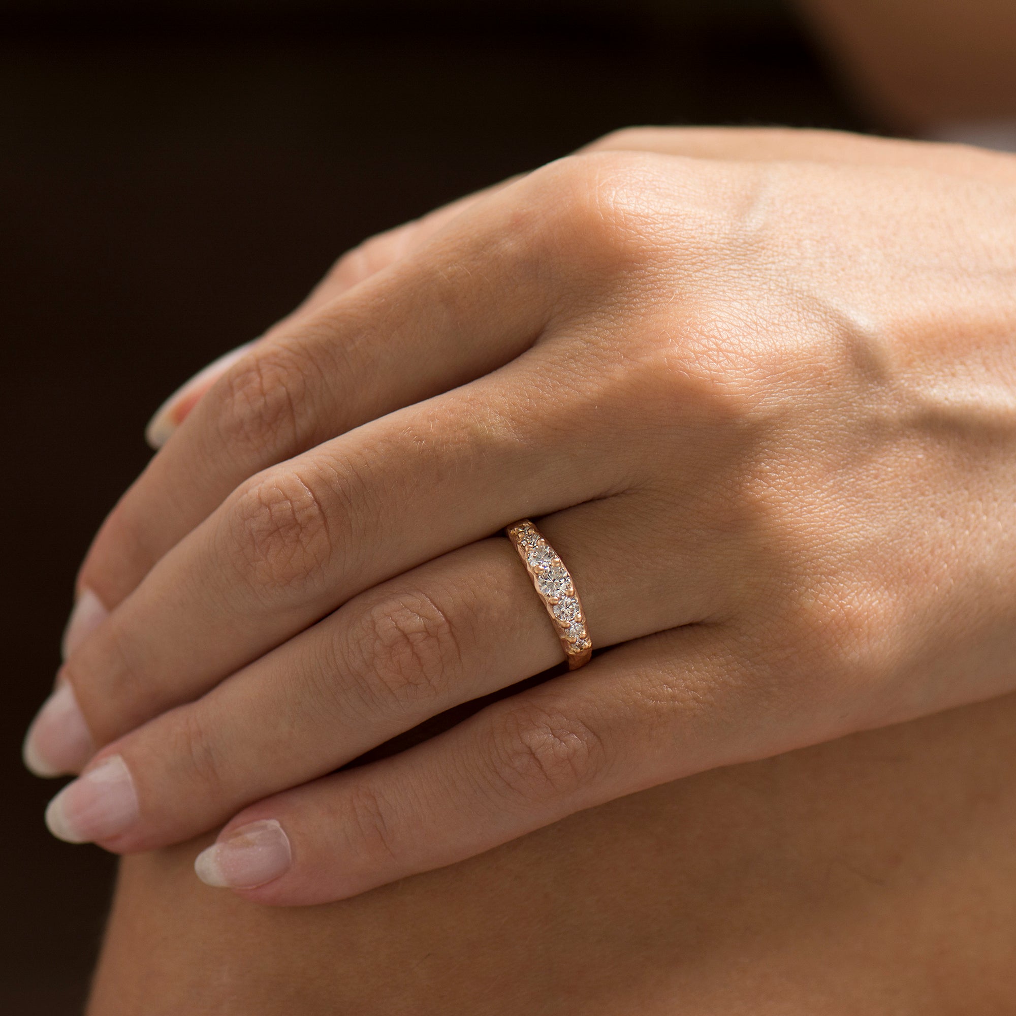 Texture Matte Engagement Ring