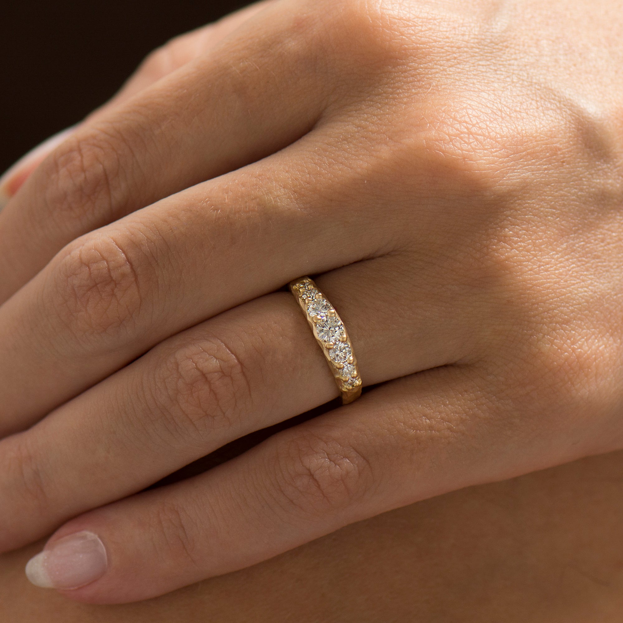 Texture Matte Engagement Ring