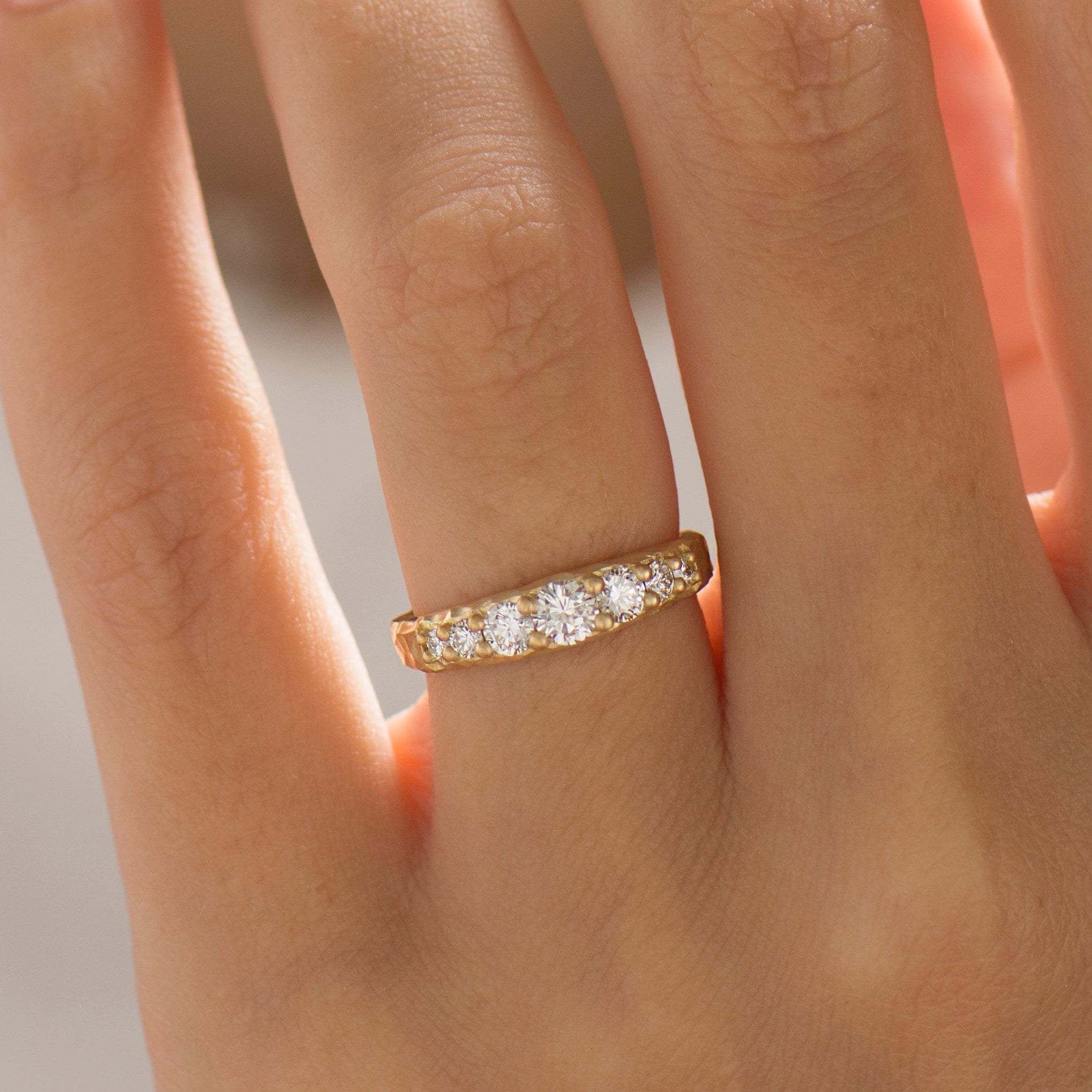 Texture Matte Engagement Ring
