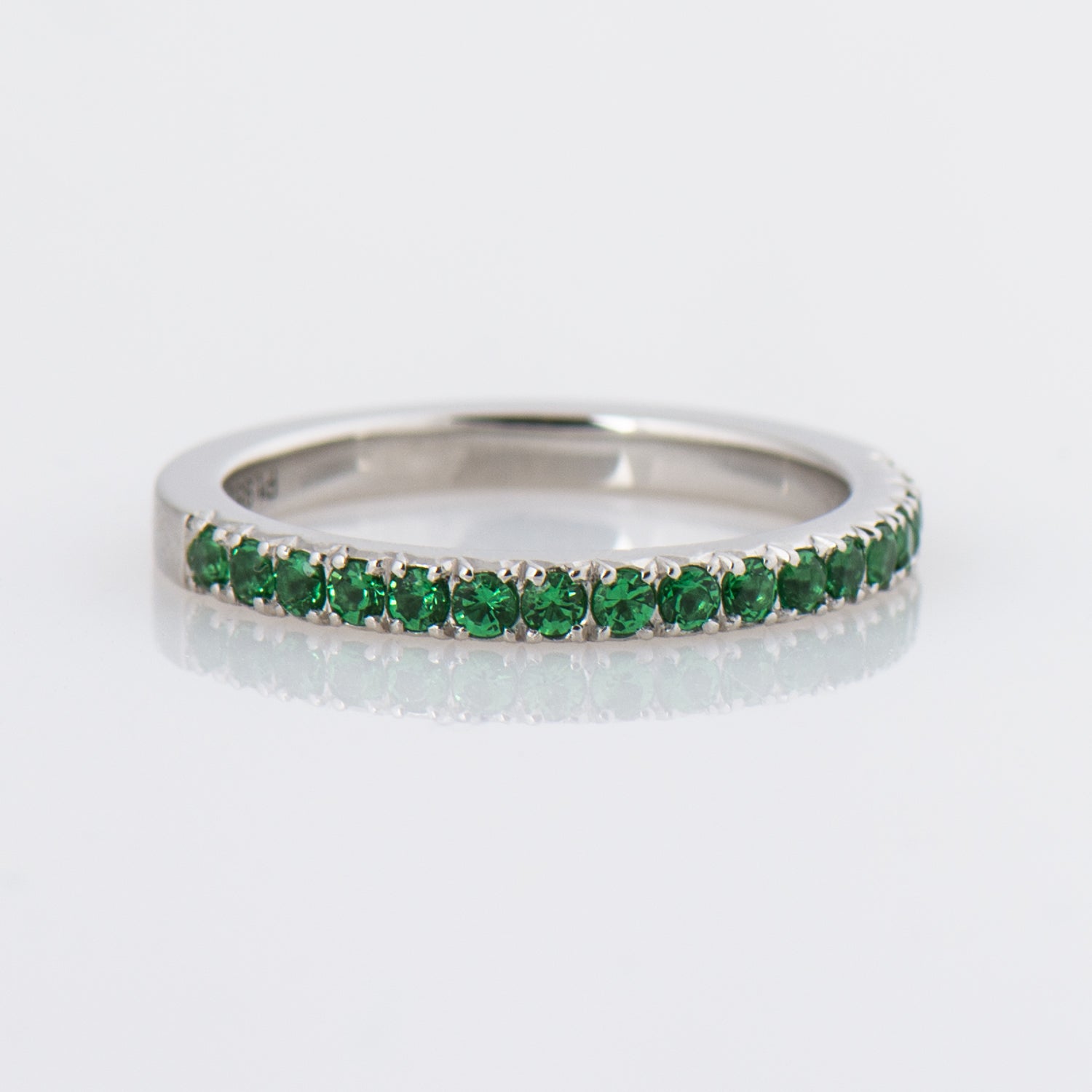 Emerald Half Eternity Ring