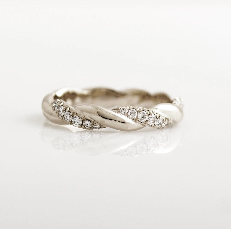 4 MM Braided Diamonds Ring