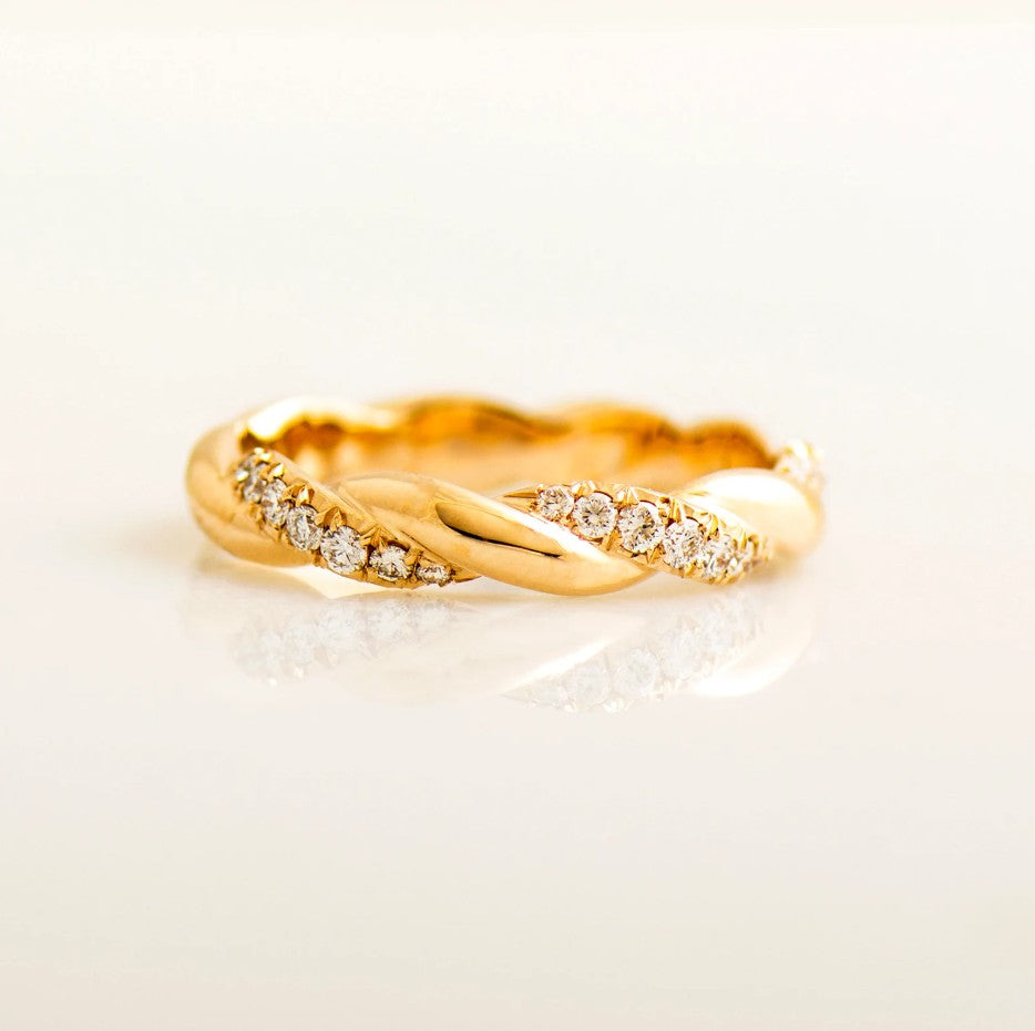 4 MM Braided Diamonds Ring