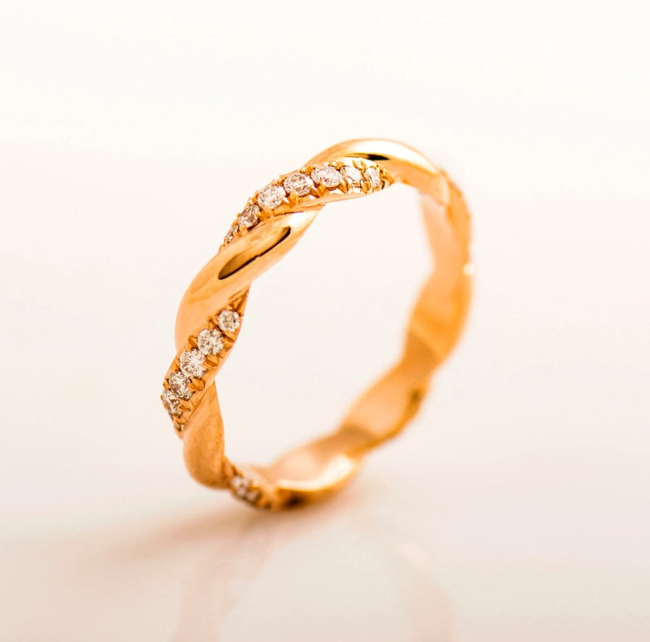 4 MM Braided Diamonds Ring