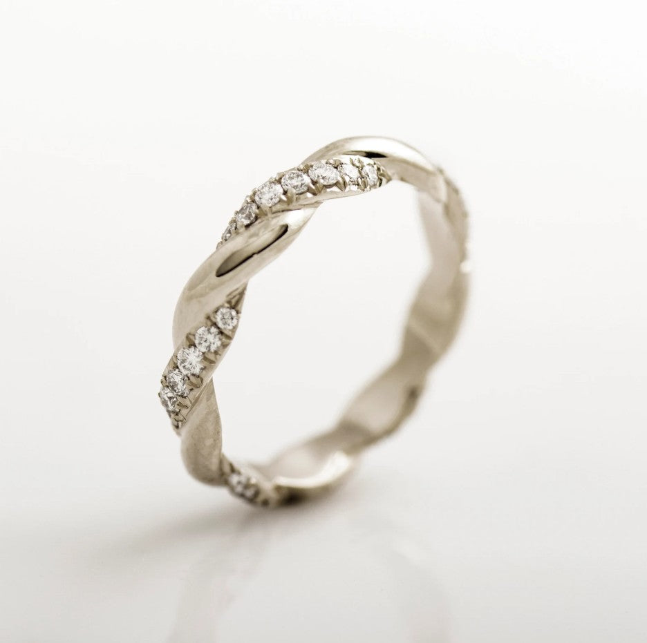 4 MM Braided Diamonds Ring