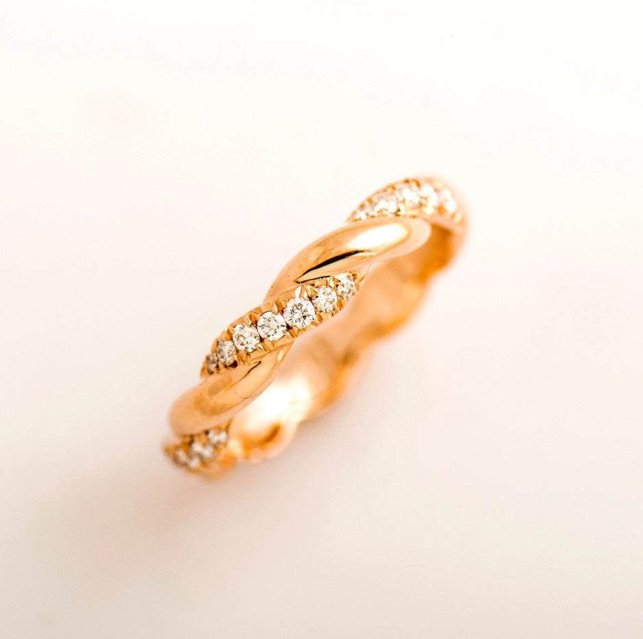 4 MM Braided Diamonds Ring