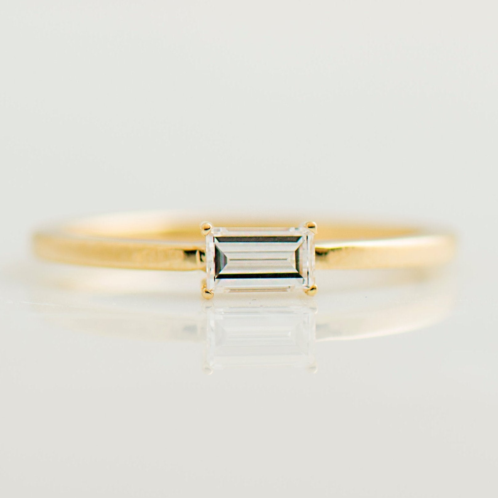 Solitaire Baguette Diamond Ring