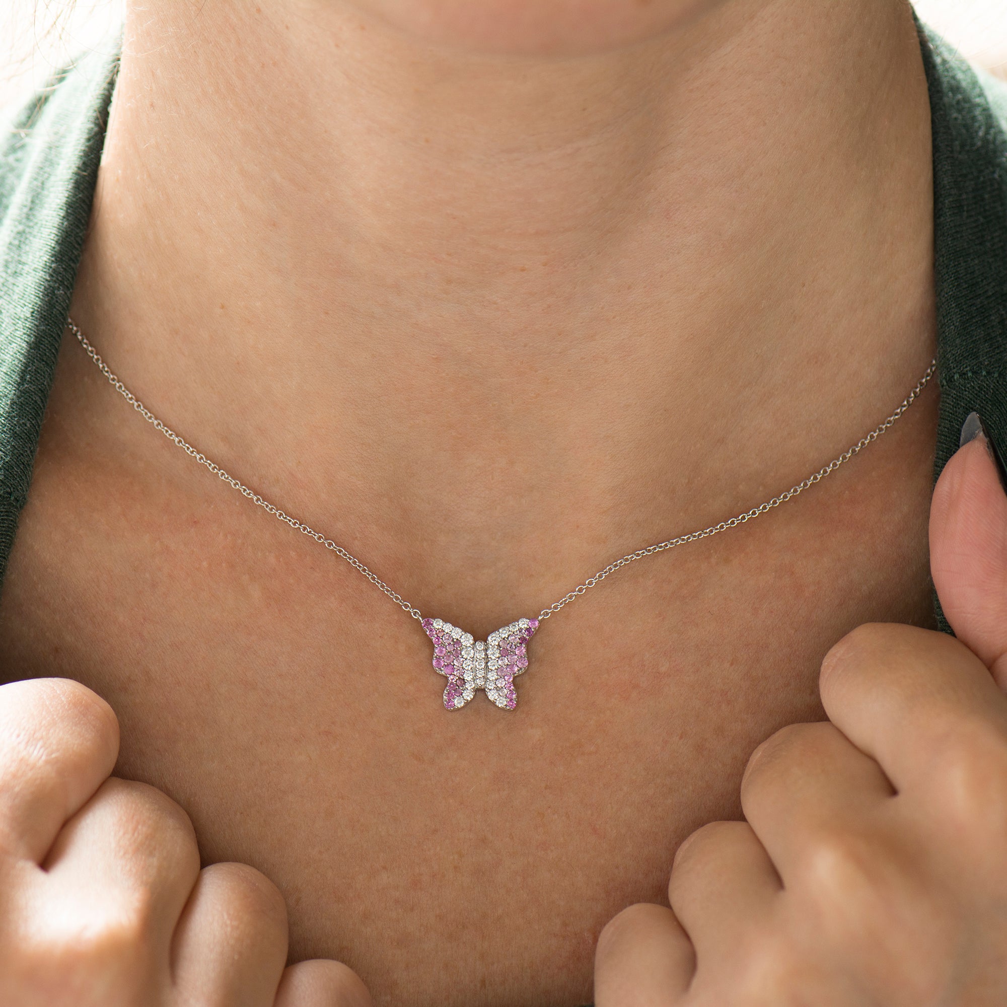 Ombre Butterfly Necklace