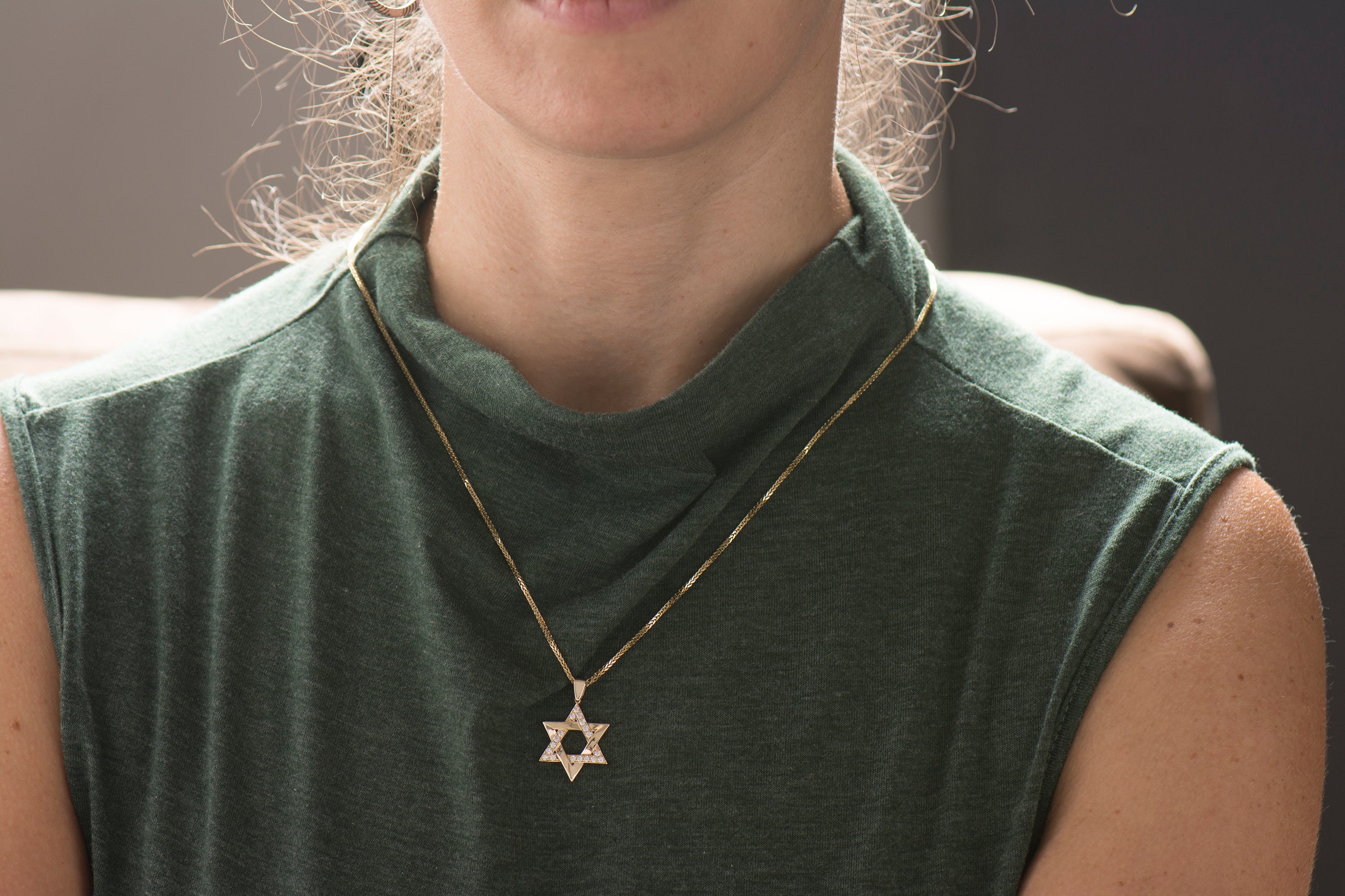 Star of David Interlocked Necklace