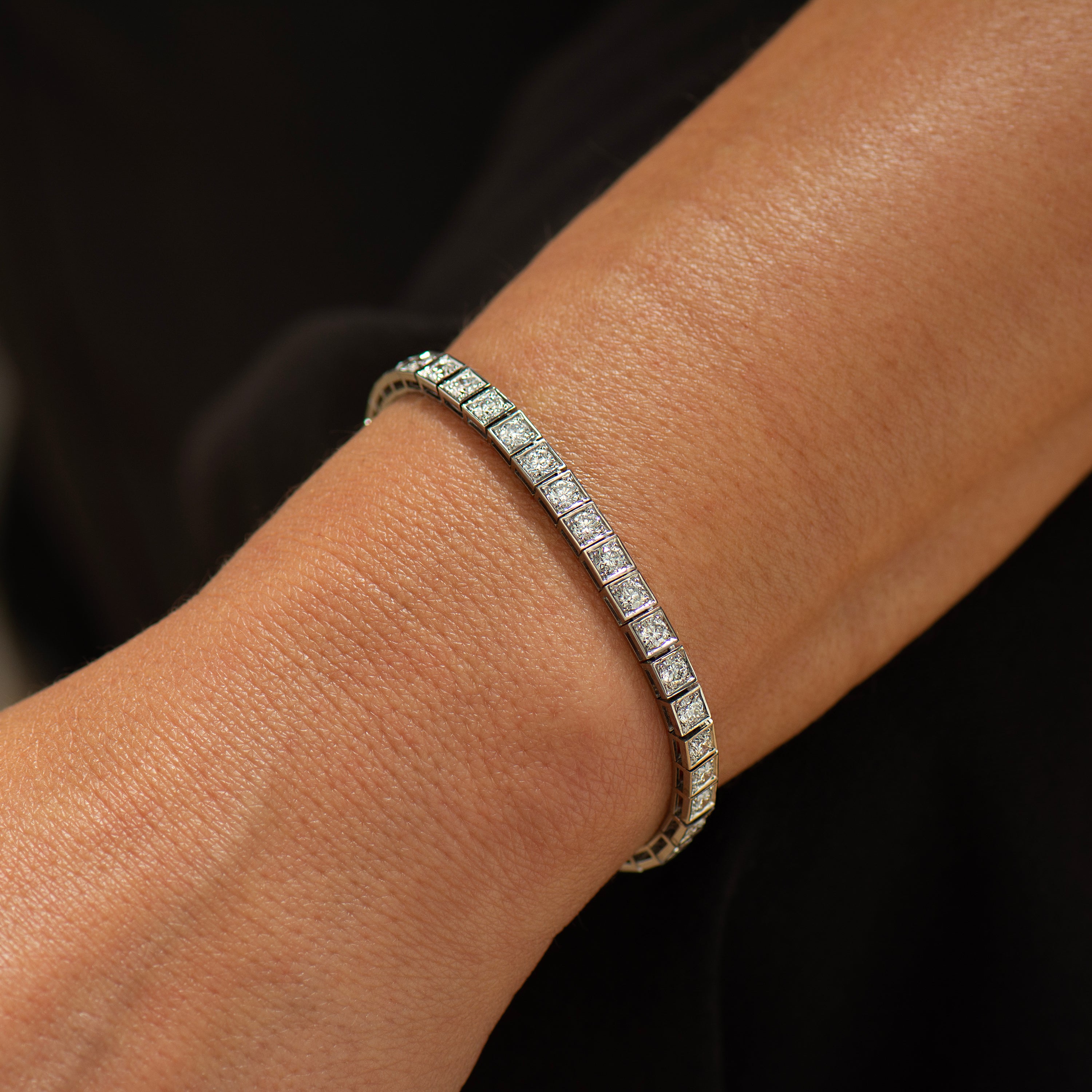 Lab Diamond Chocolate Tennis Bracelet
