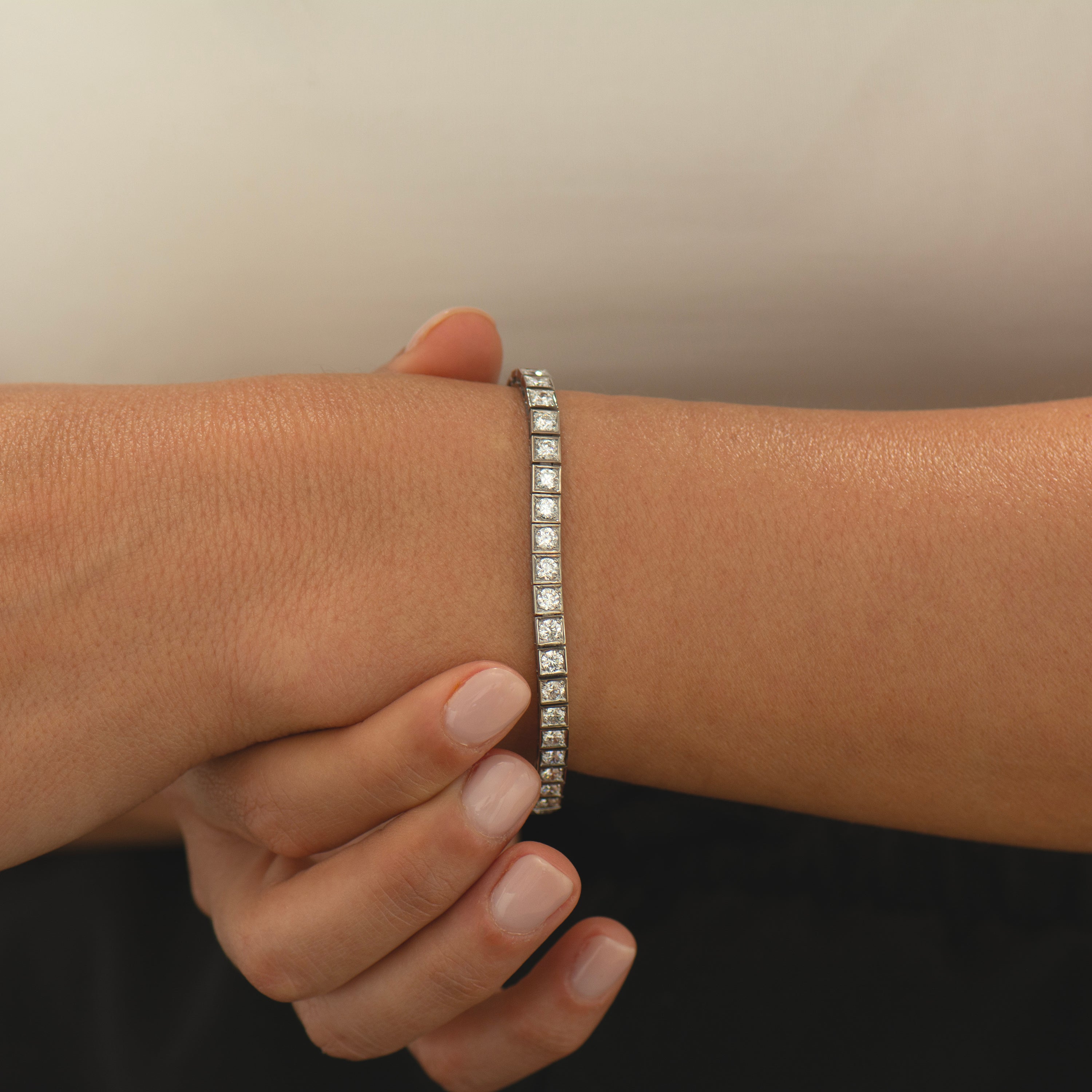 Lab Diamond Chocolate Tennis Bracelet