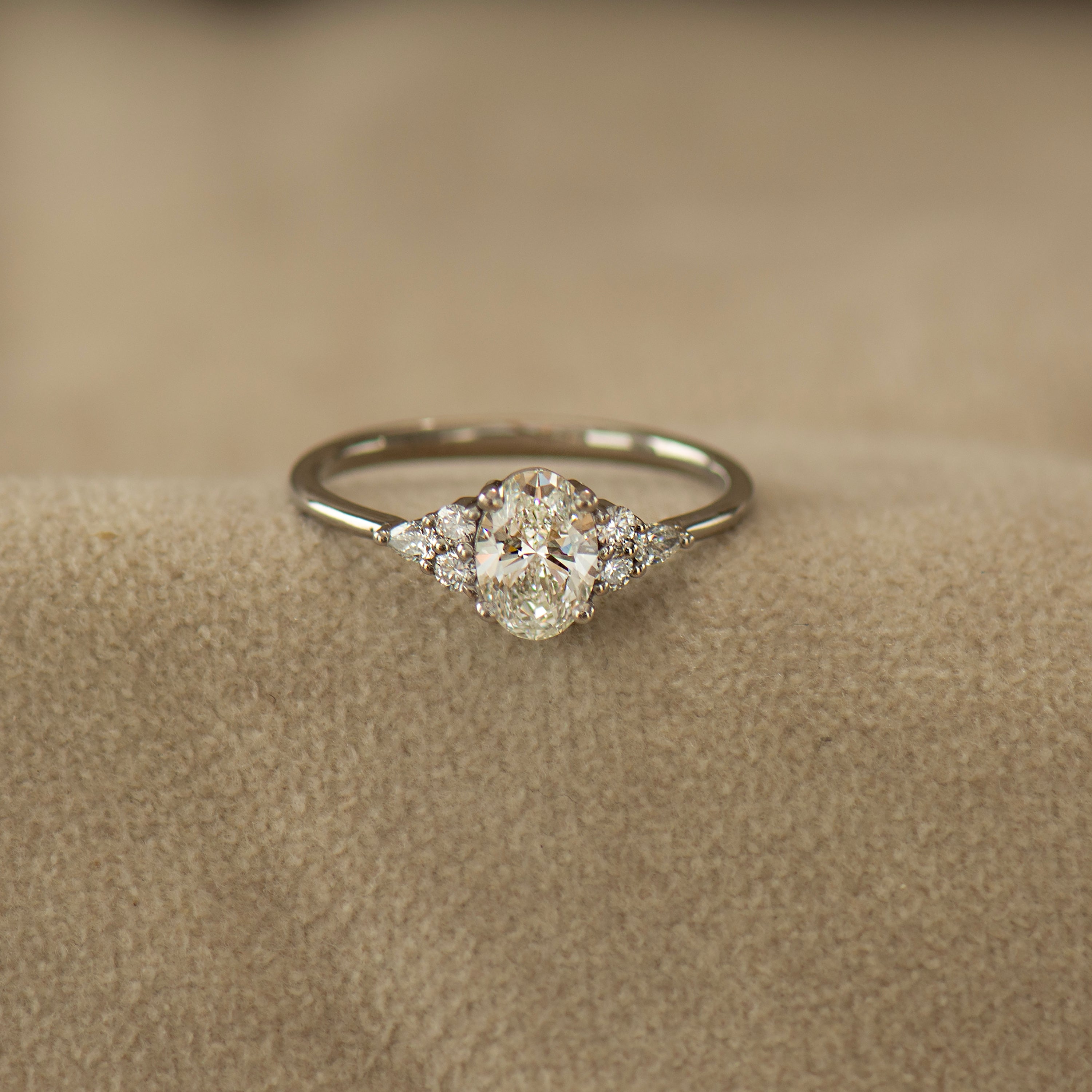 Oval Diamond Cluster Ring