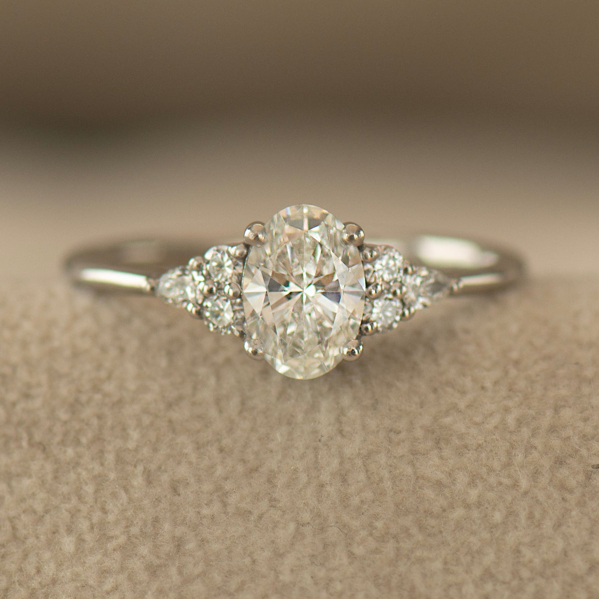 Oval Diamond Cluster Ring
