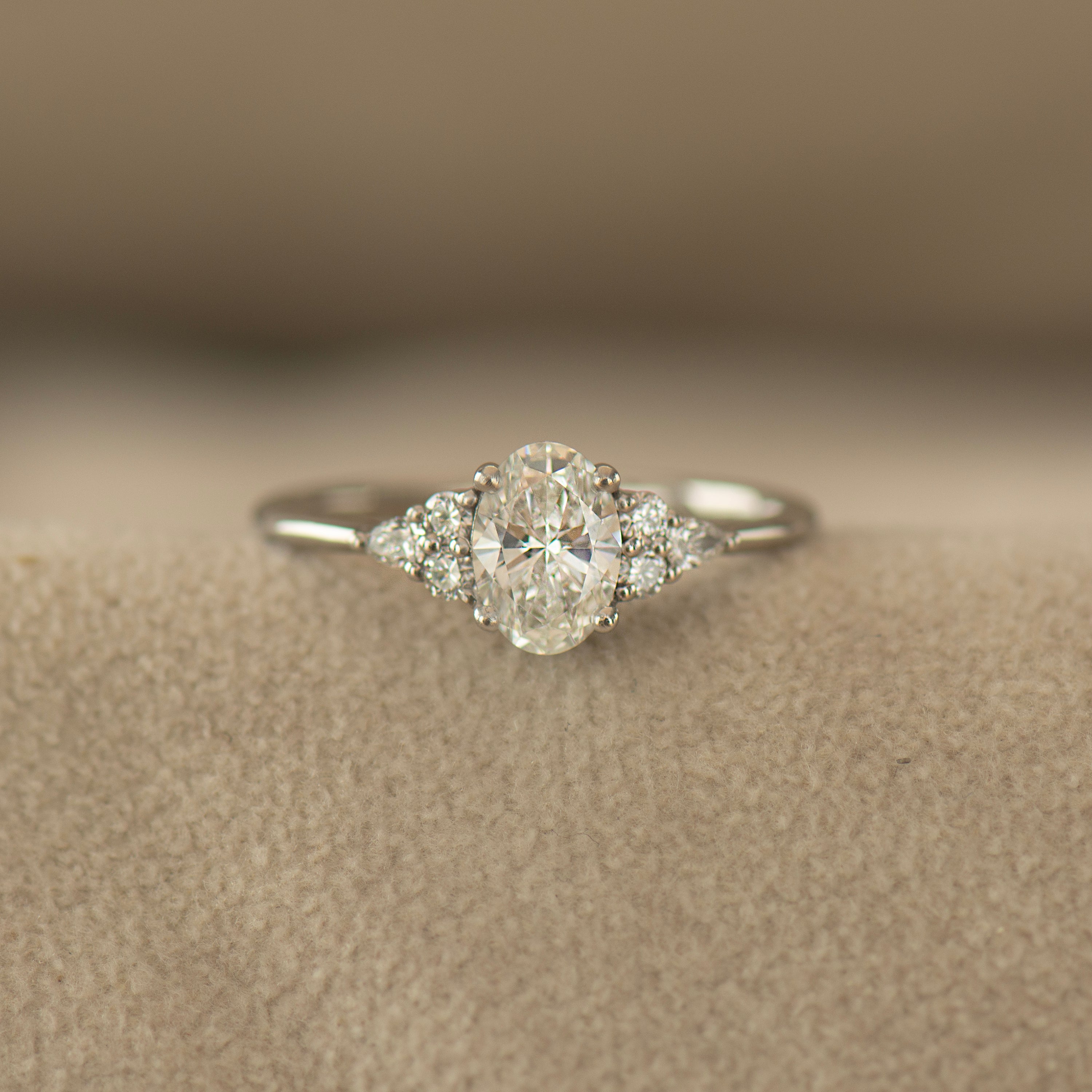 Oval Diamond Cluster Ring