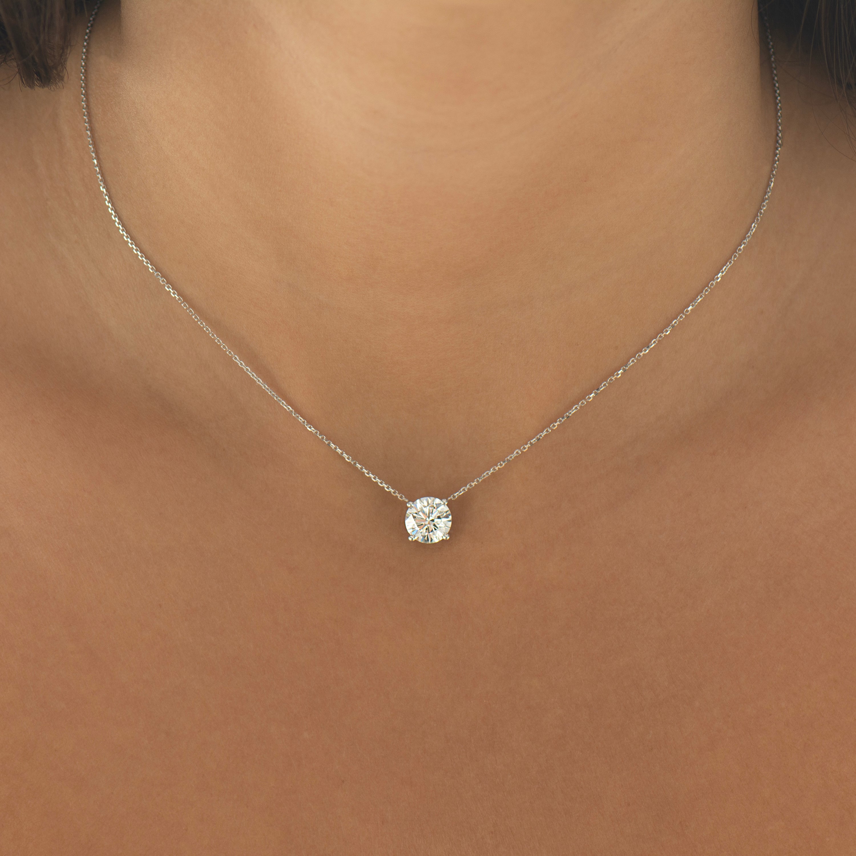 Floating Lab Diamond Necklace