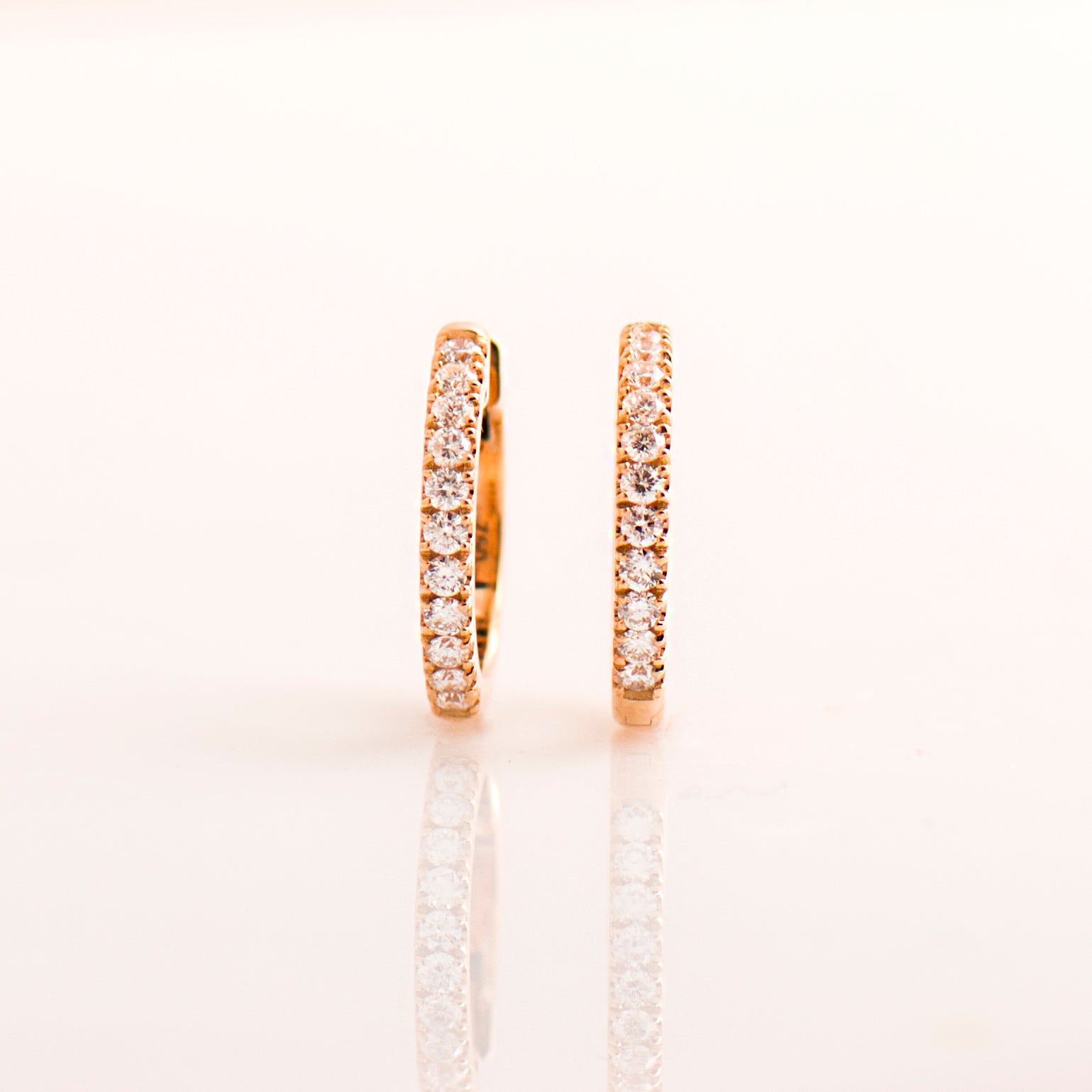15MM Huggie Diamond Earrings