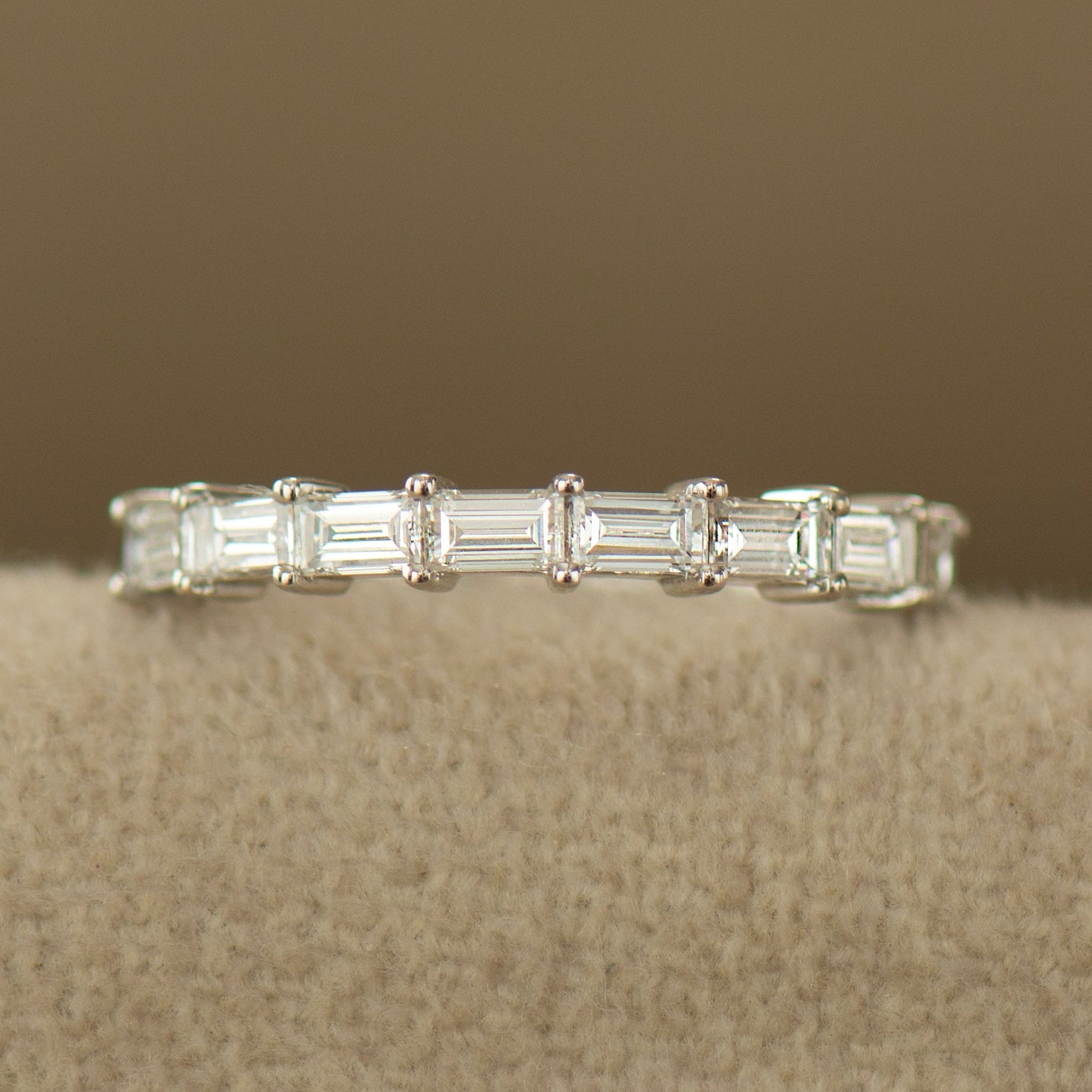Baguette Diamonds Half Eternity Band