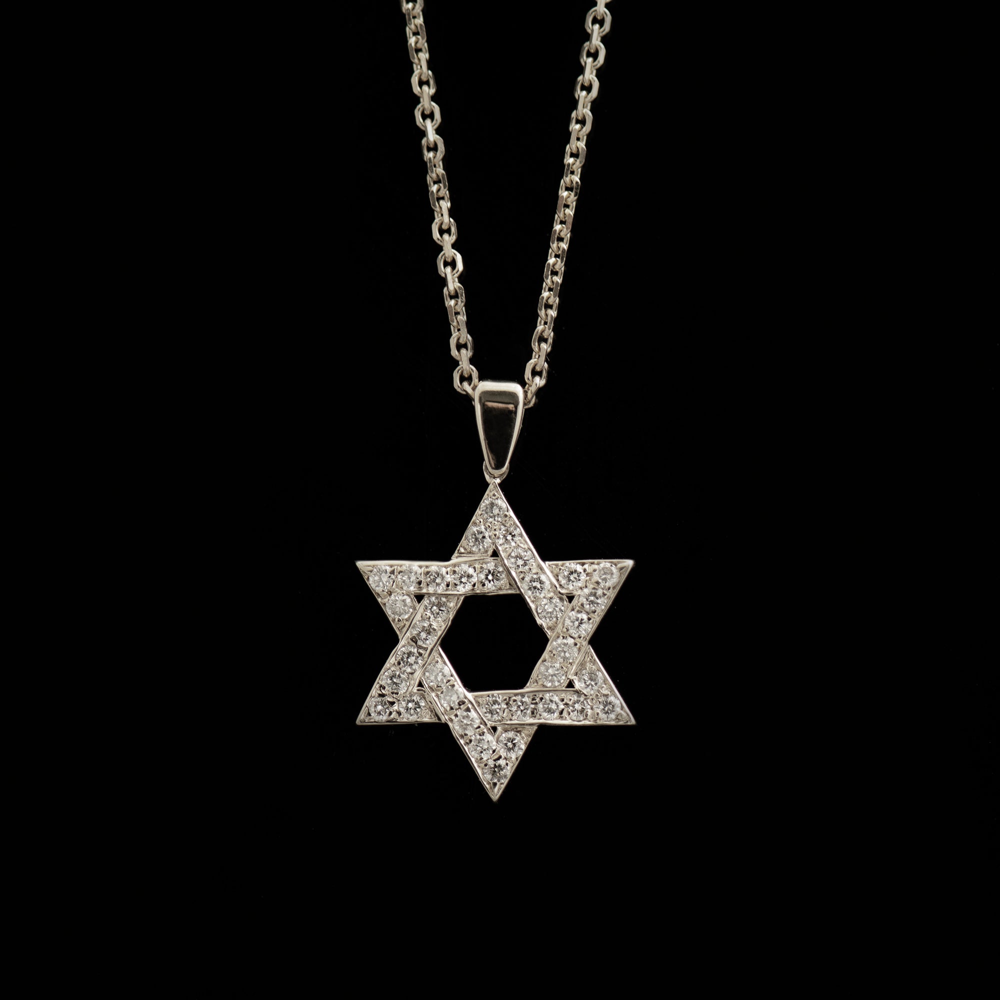 Pave' Star of David Necklace