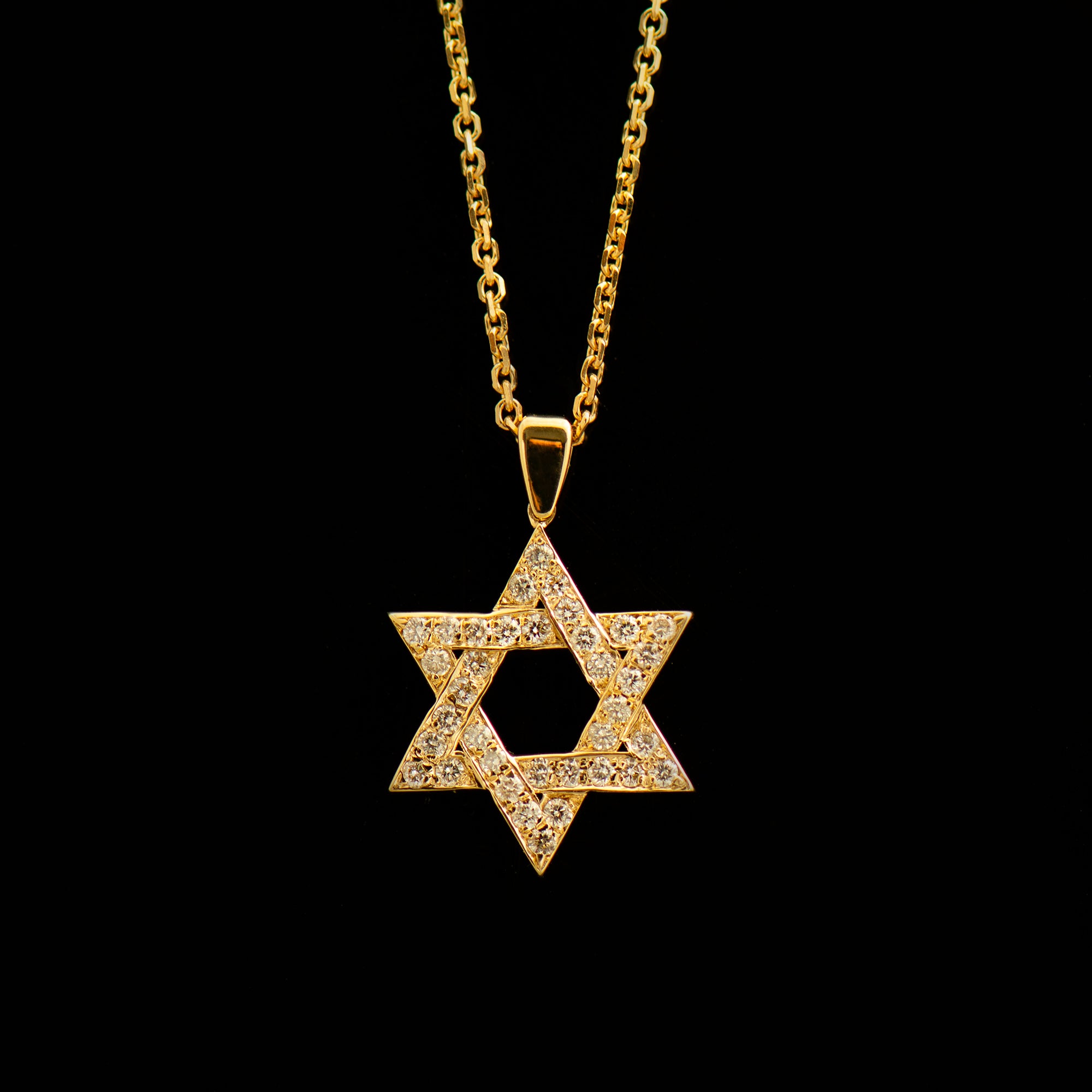 Pave' Star of David Necklace