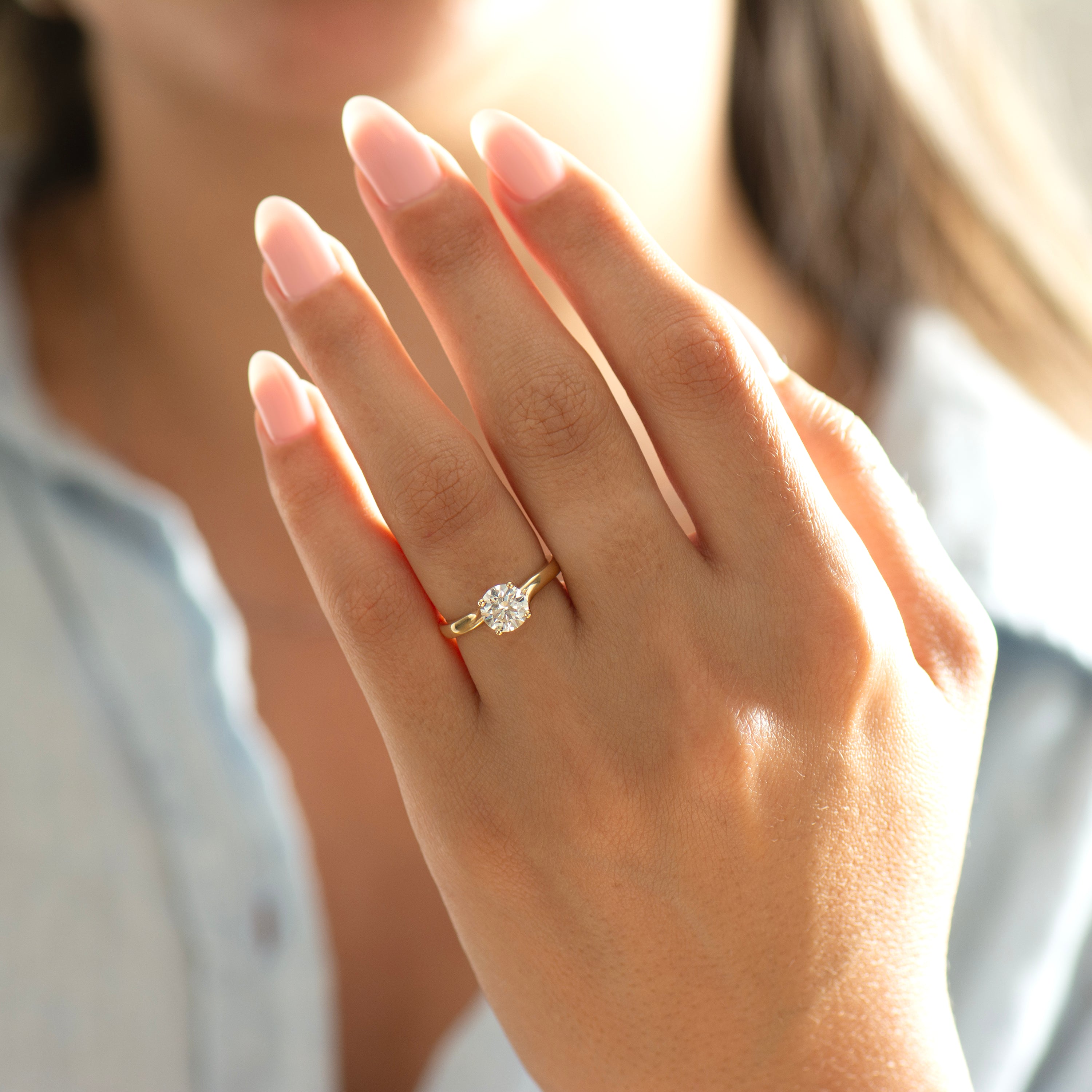 Large Bypass Engagement Ring