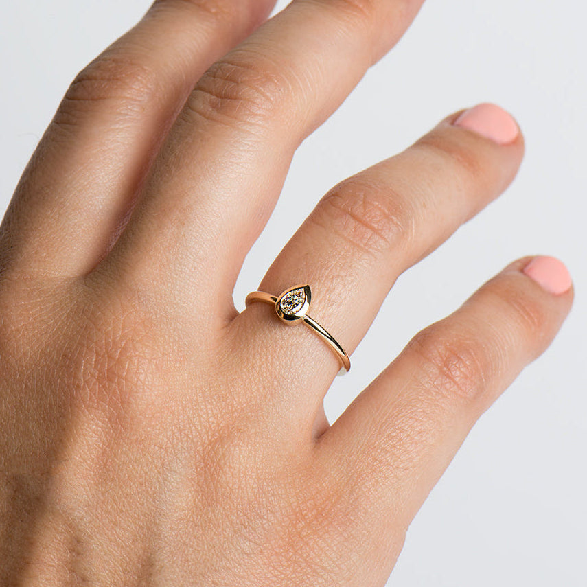 Pear Cut Diamond Ring