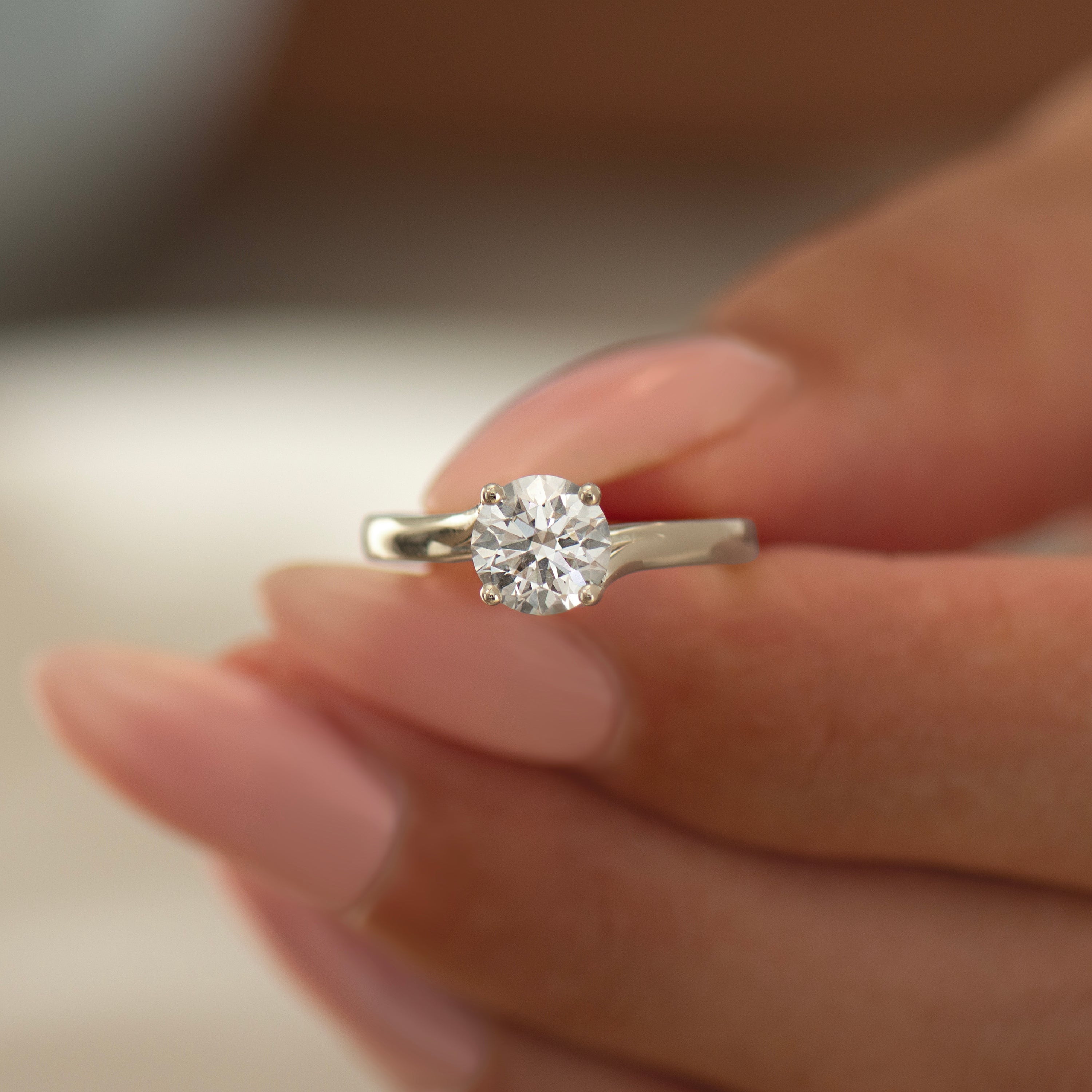 Large Bypass Engagement Ring