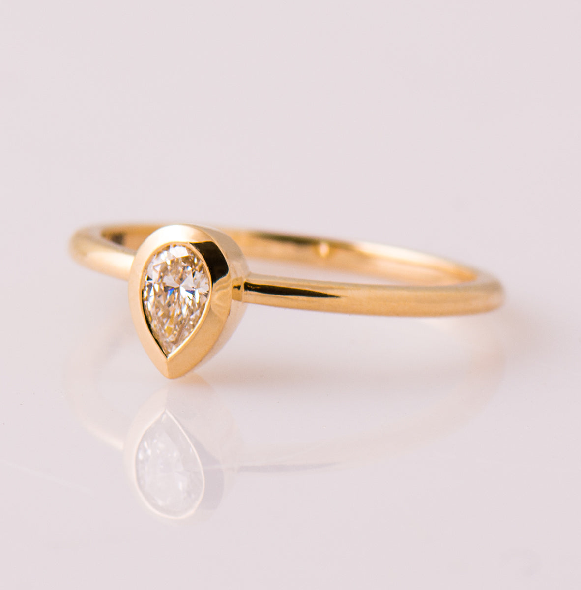 Pear Cut Diamond Ring
