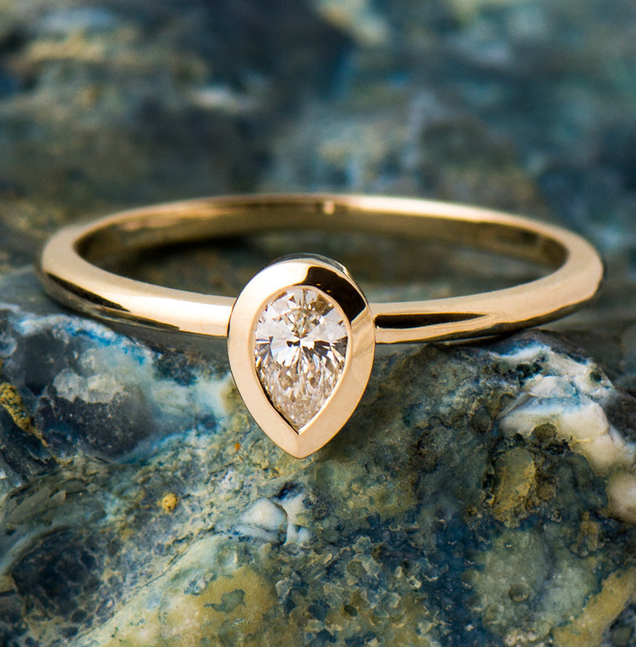 Pear Cut Diamond Ring