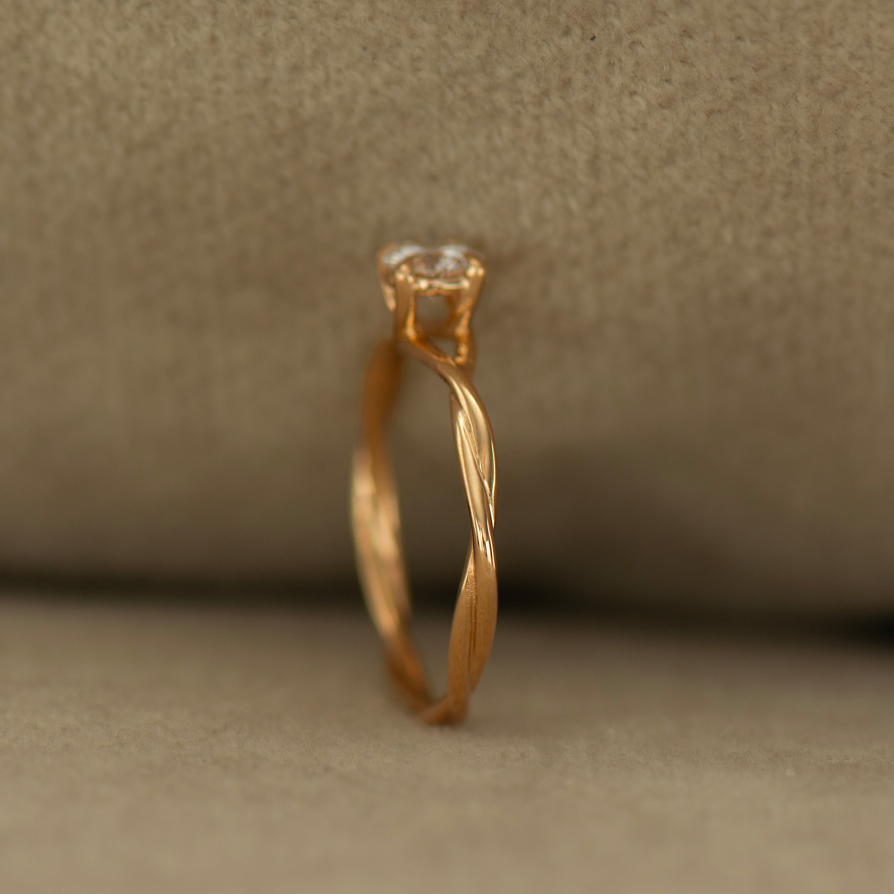 Twisted Rope Engagement Ring