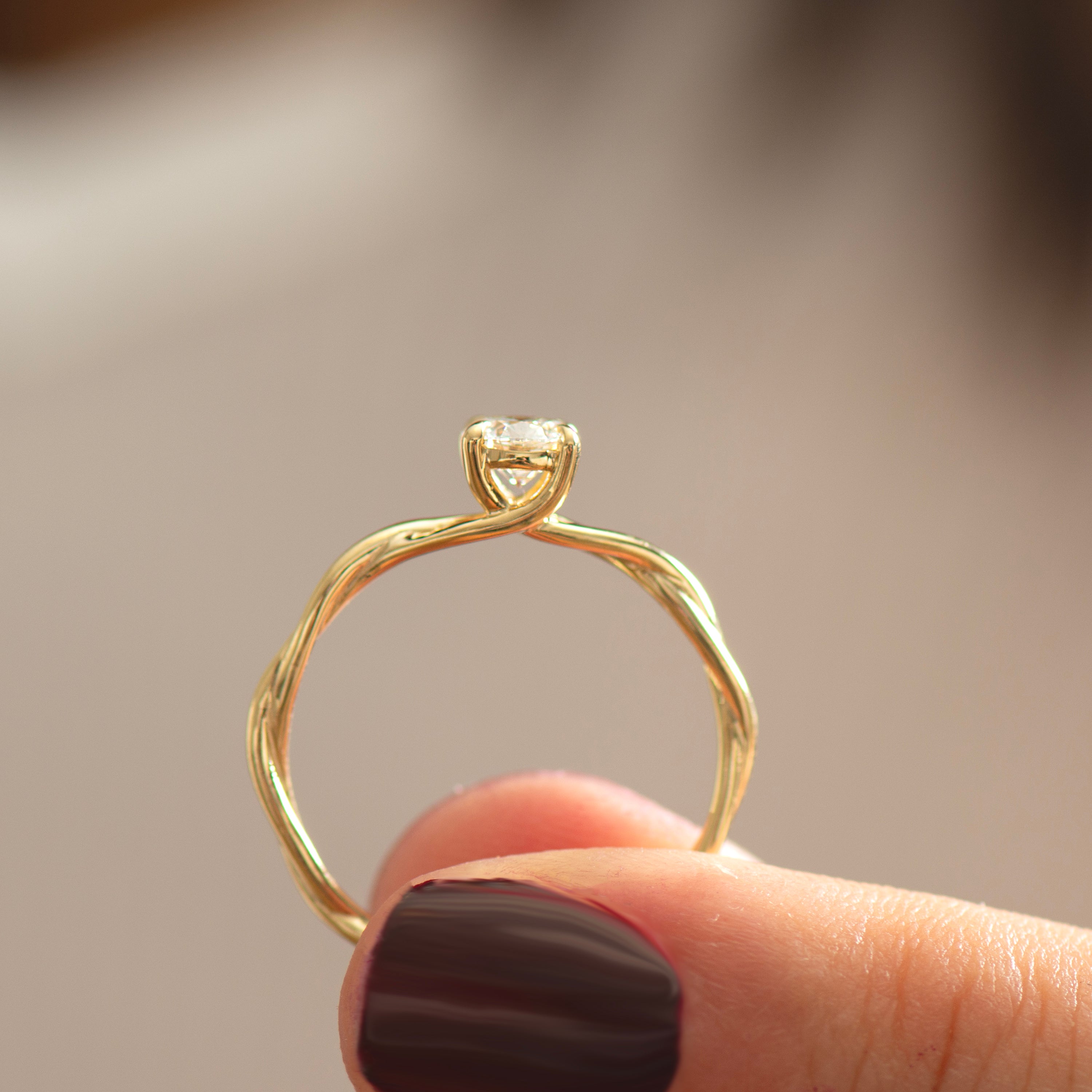 Twisted Rope Engagement Ring