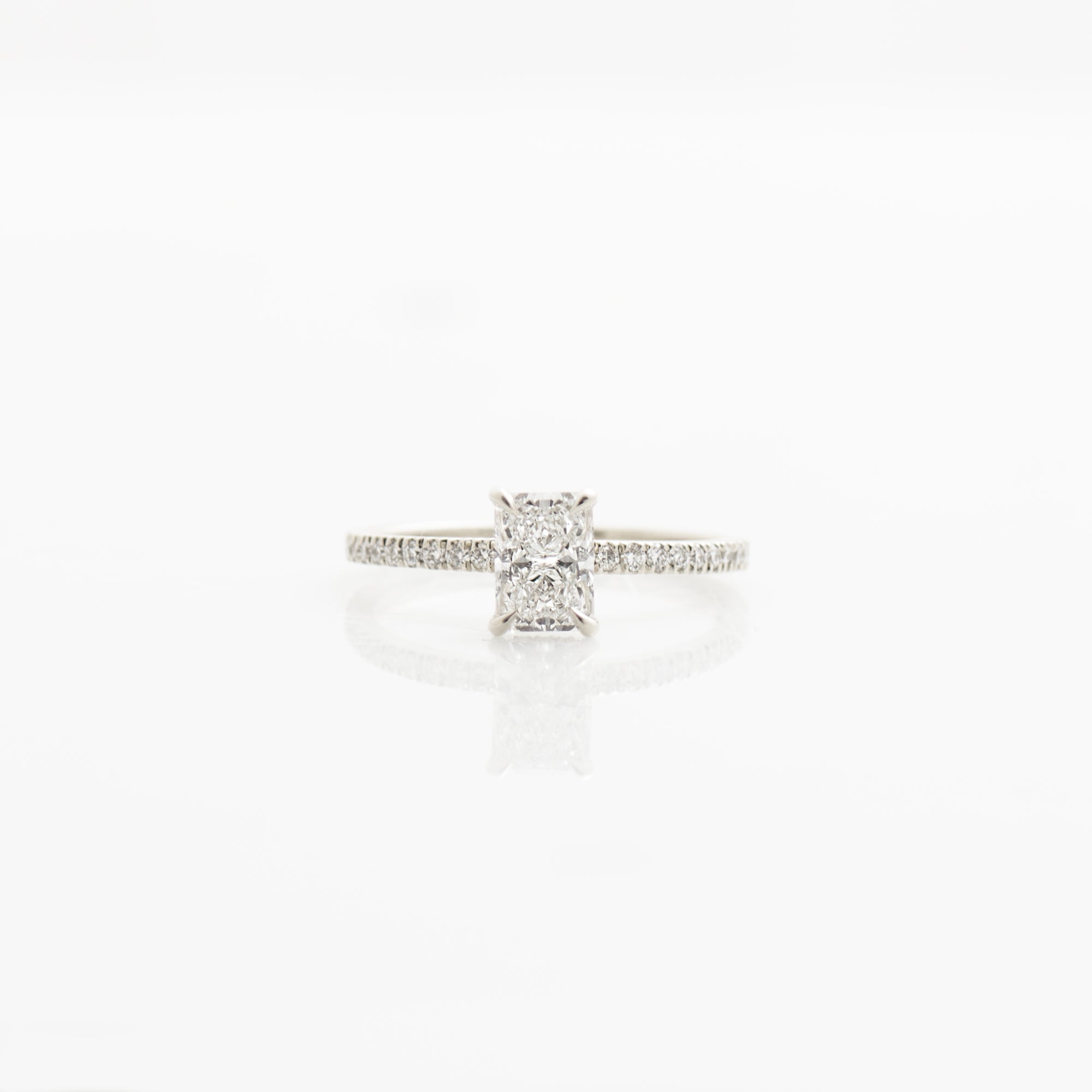 Hidden Halo Radiant Engagement Ring