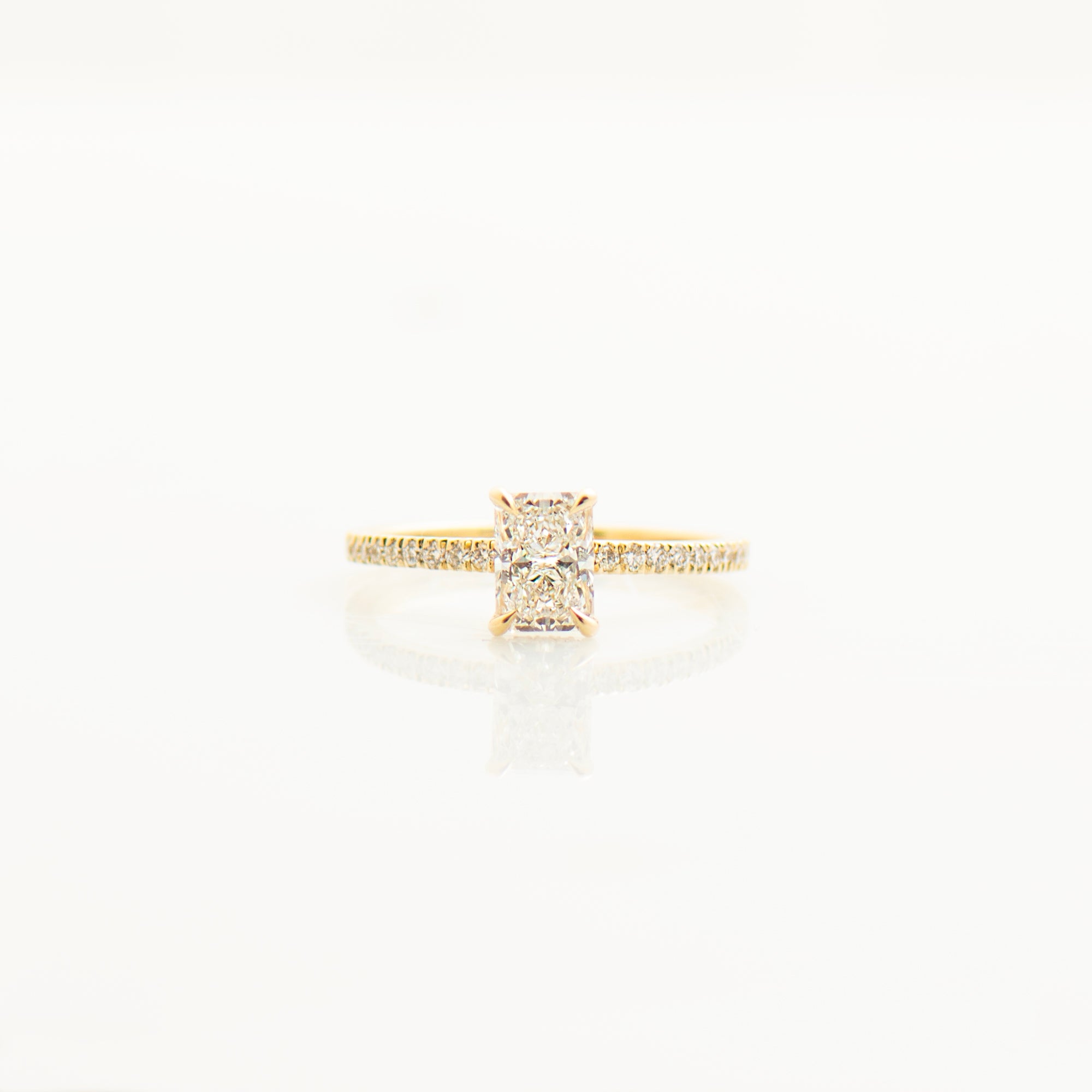 Hidden Halo Radiant Engagement Ring