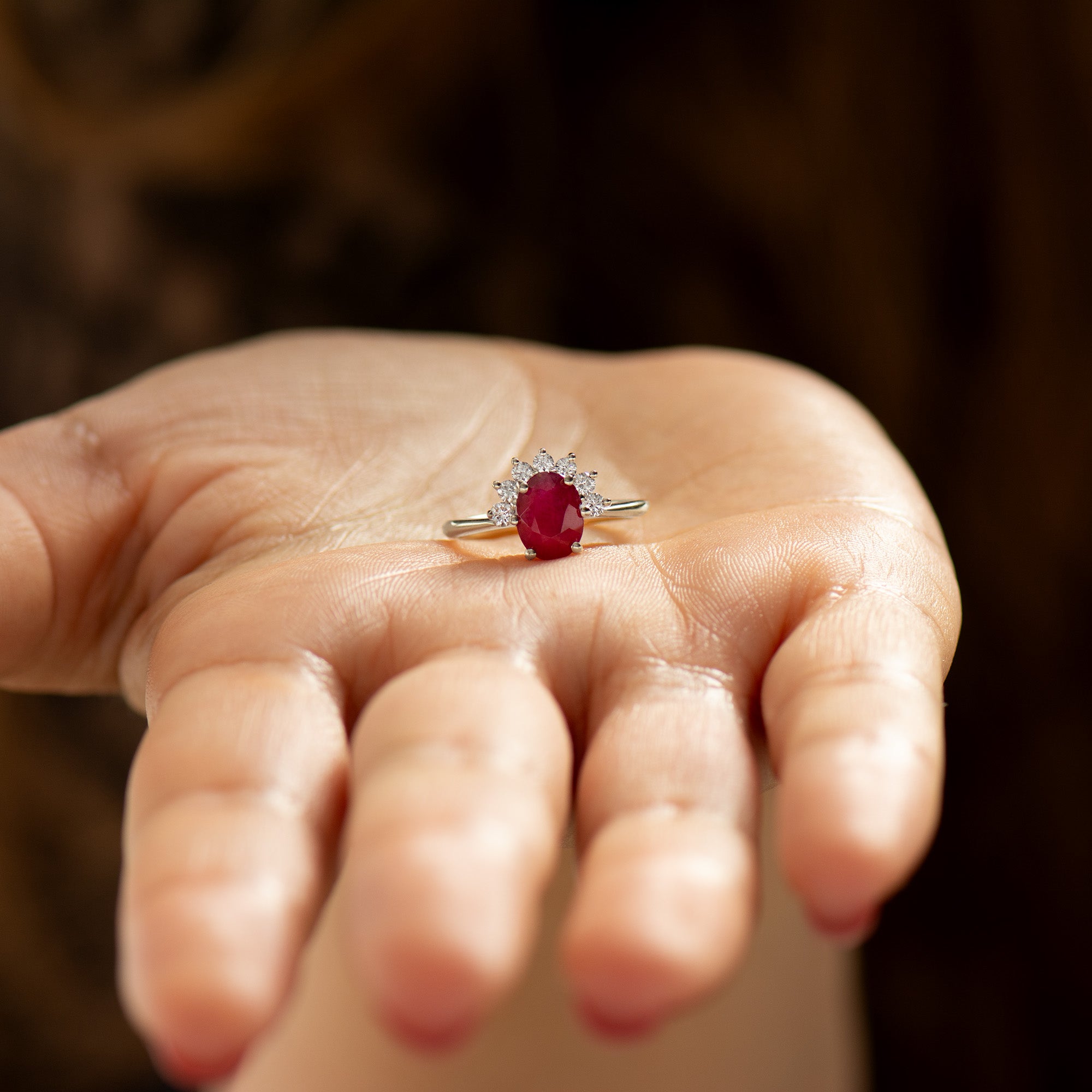 Red Sunset Ruby Ring