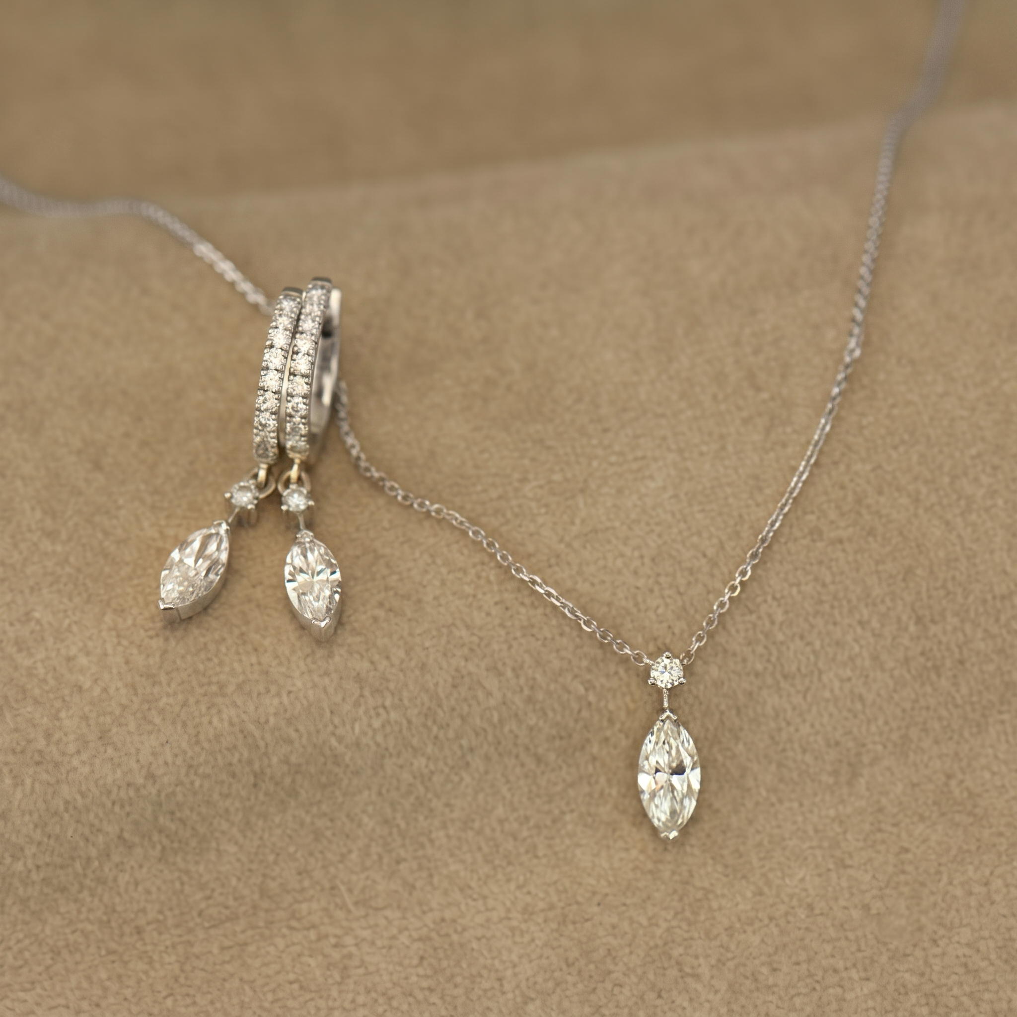 Marquise Diamond Jewelry Set