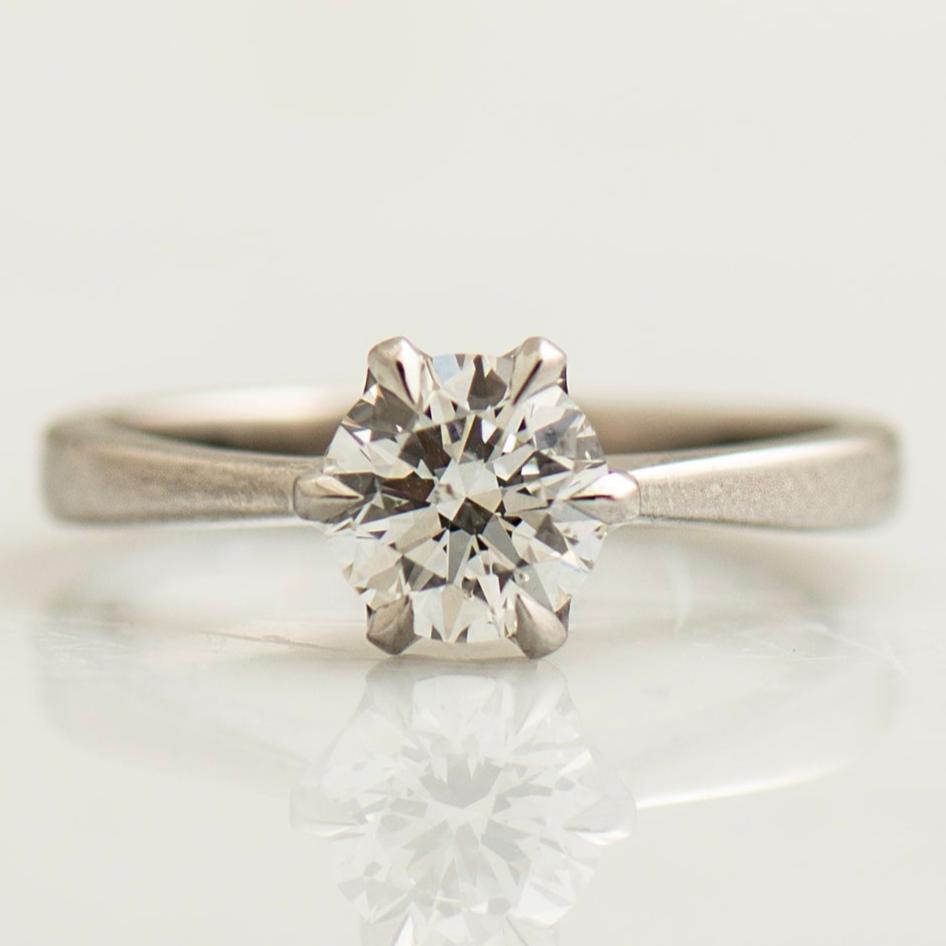 Tapered 6 Prong Engagement Ring