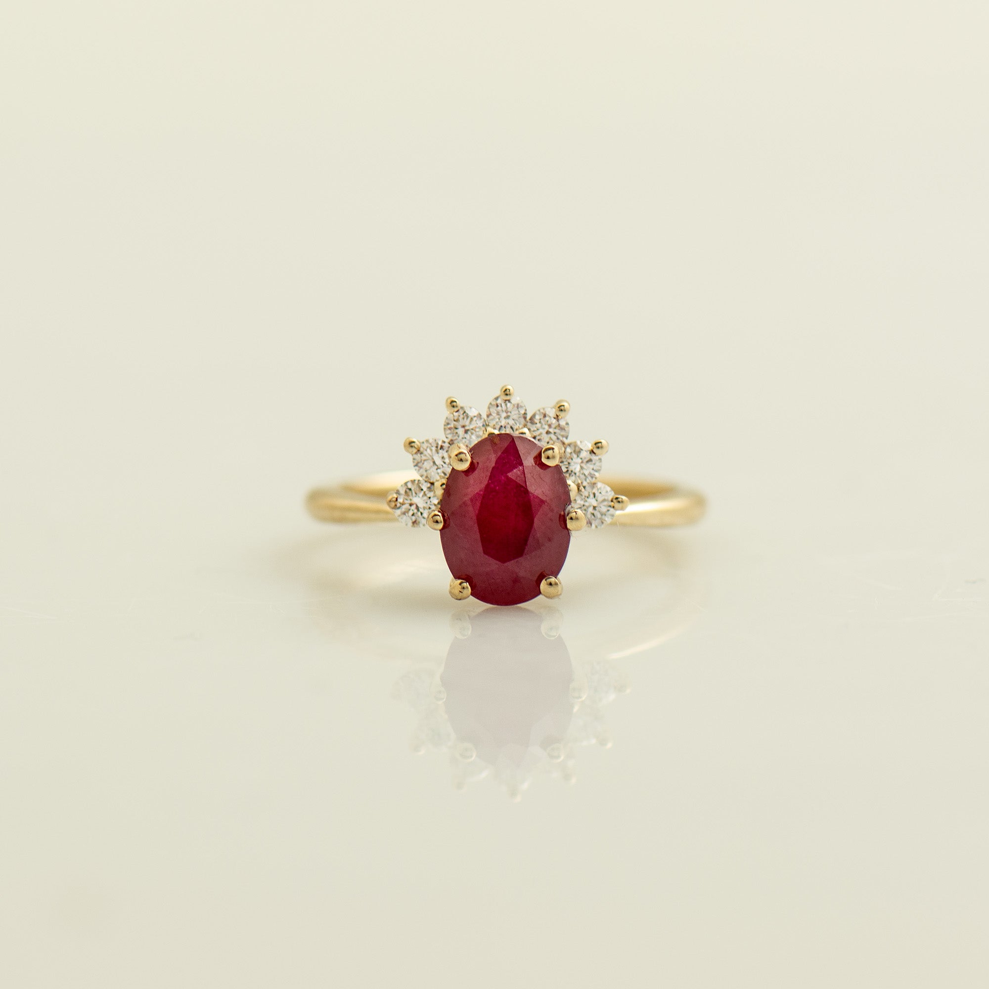 Red Sunset Ruby Ring