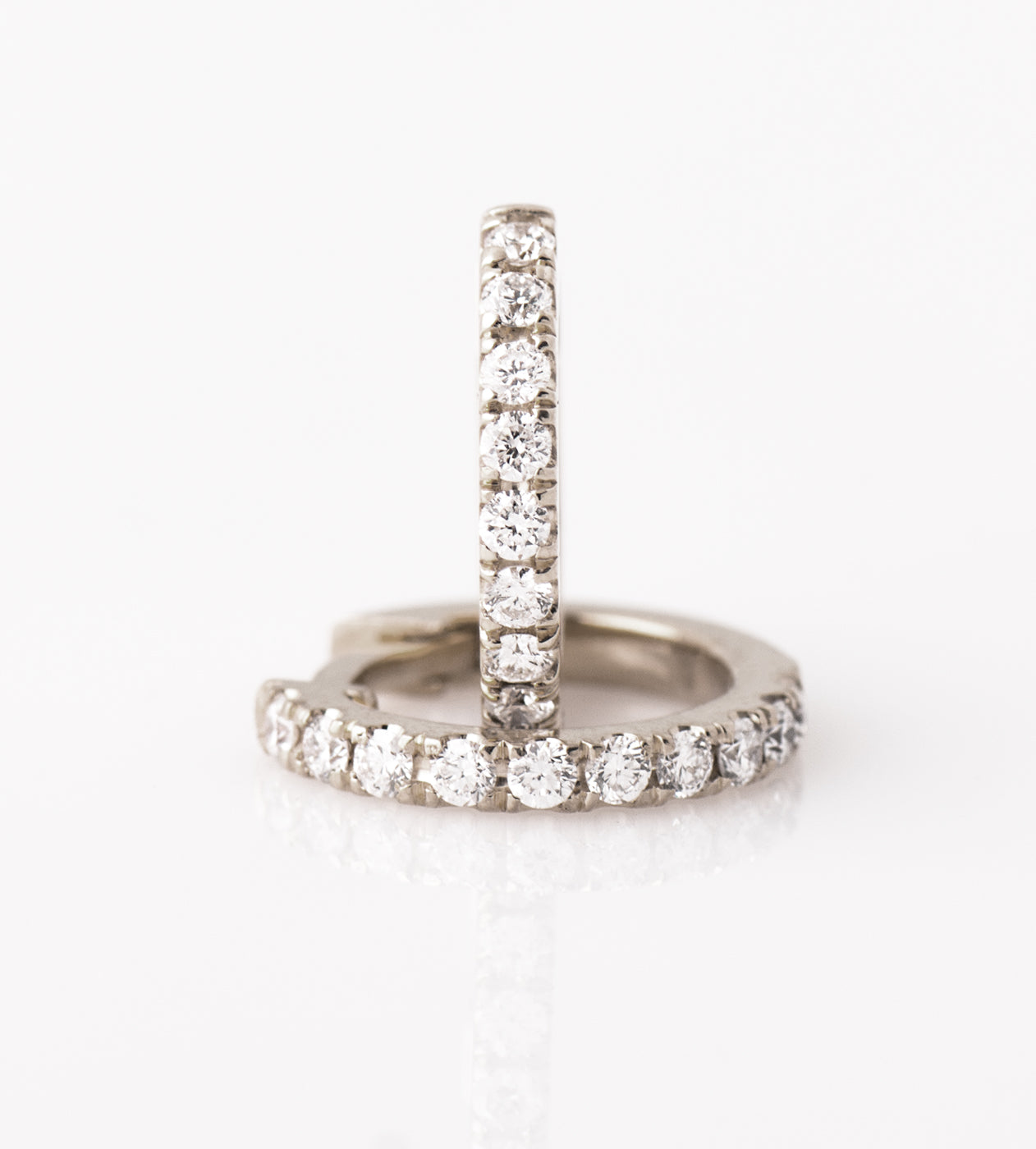 13MM Huggie Diamond Earrings